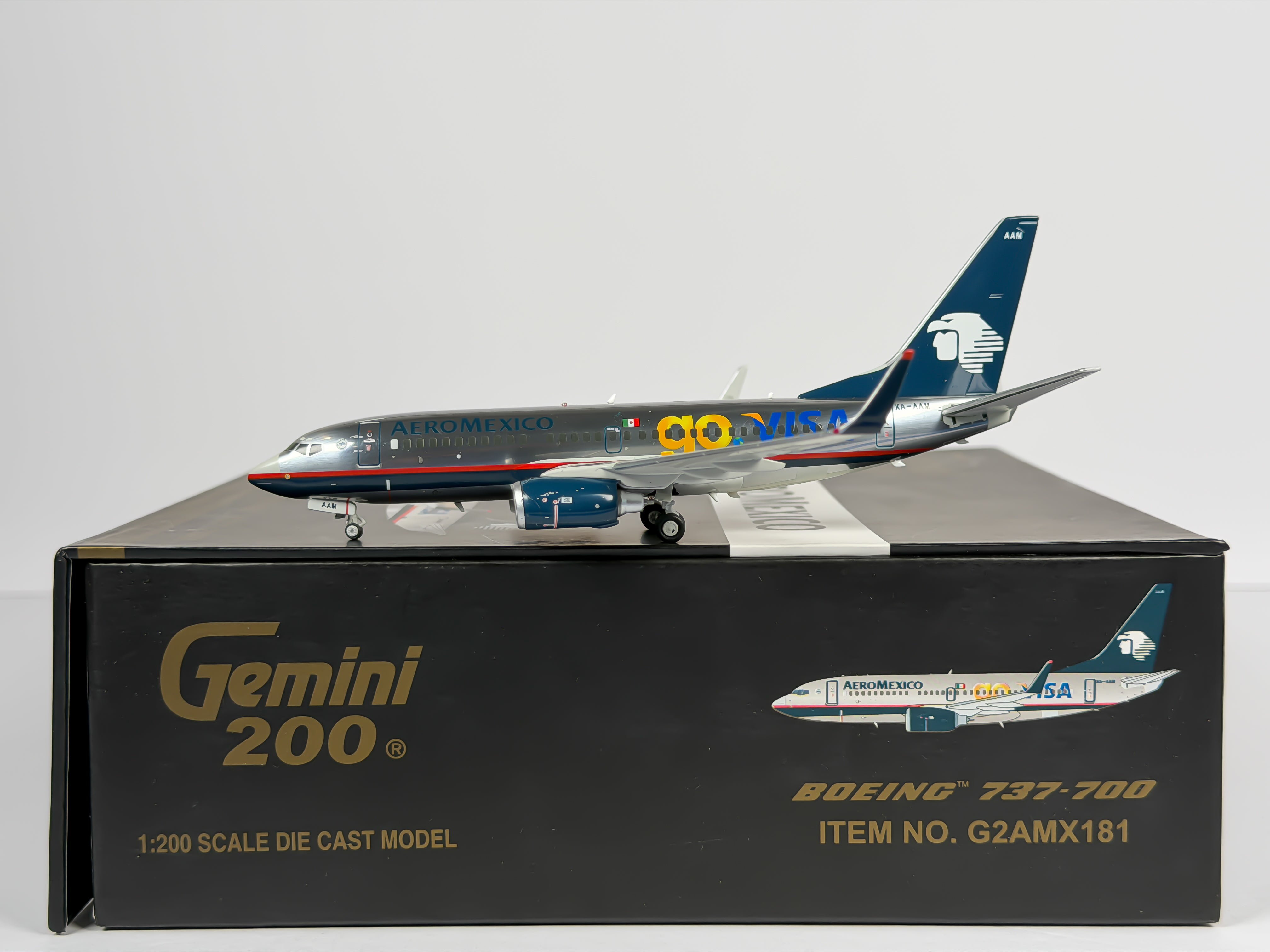 Aeromexico Boeing 737-700 1:200 Gemini Jets XA-AAM (G2AMX181)