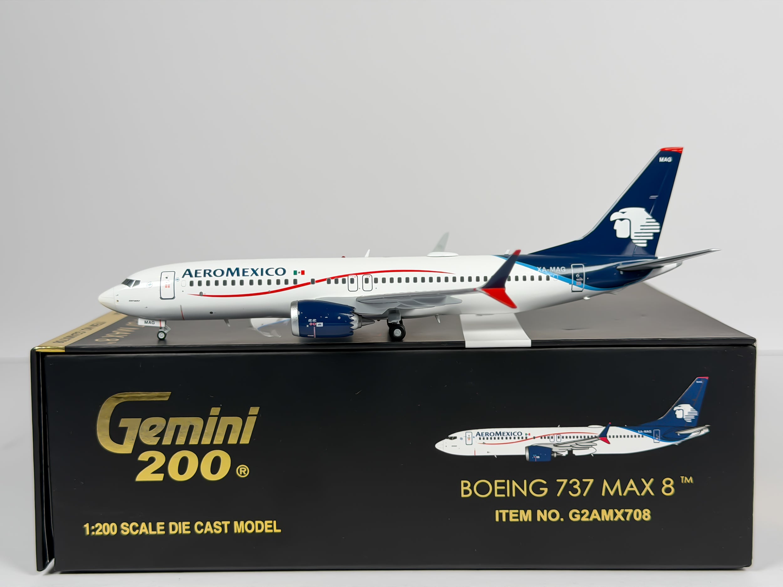 Aeromexico Boeing 737 MAX 8 1:200 Gemini Jets XA-MAG (G2AMX708)