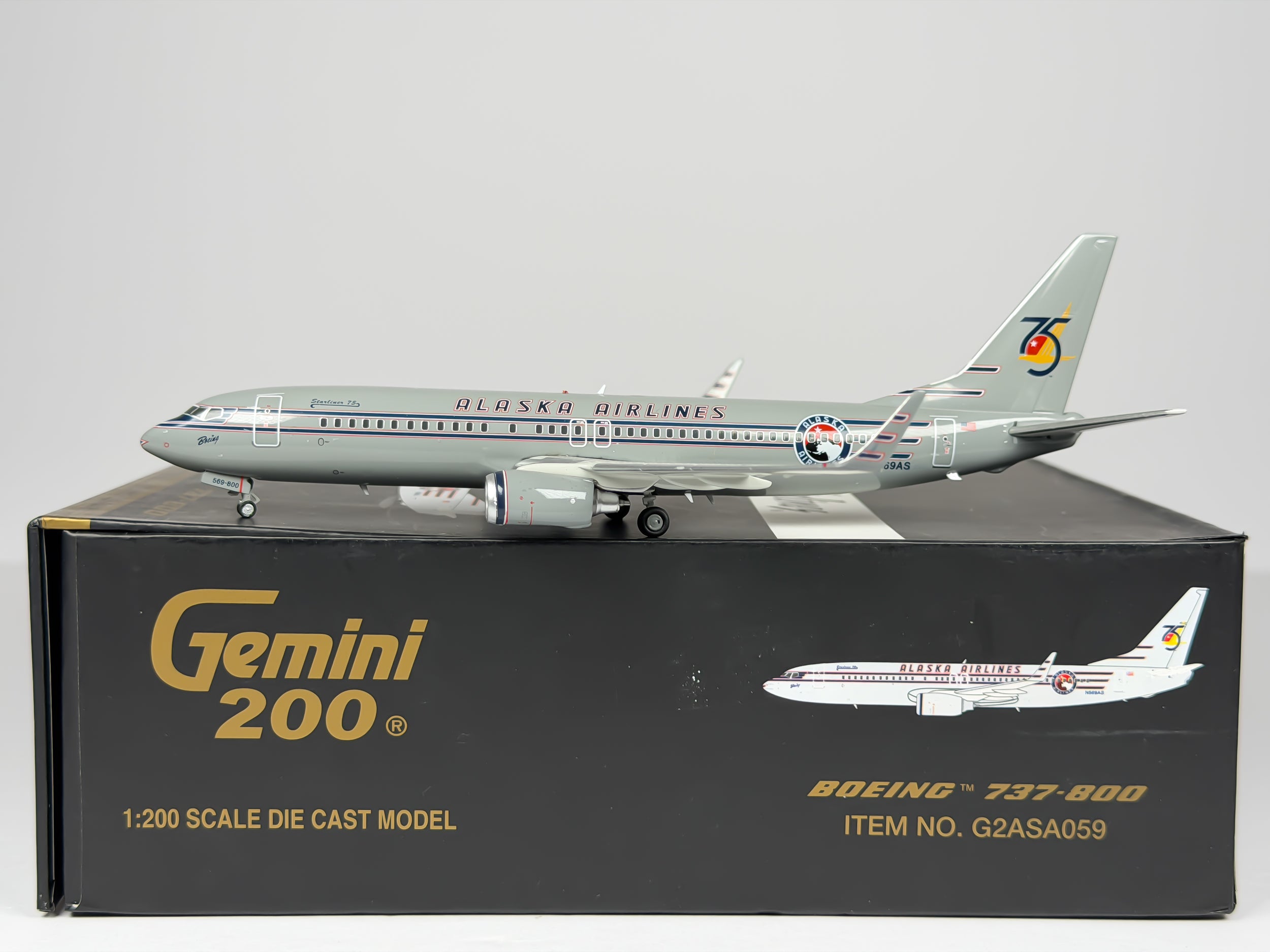 Alaska Airlines Boeing 737-800 1:200 Gemini Jets N569AS (G2ASA059)