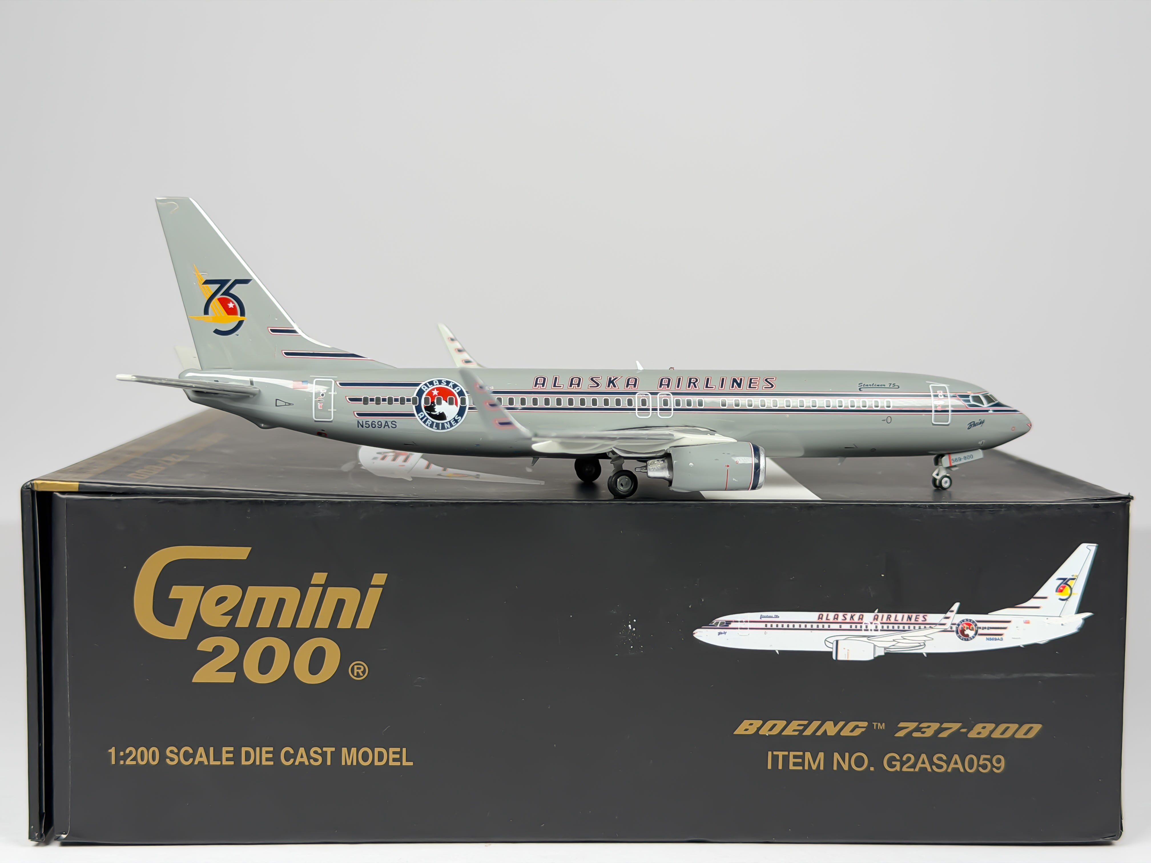 Alaska Airlines Boeing 737-800 1:200 Gemini Jets N569AS (G2ASA059)