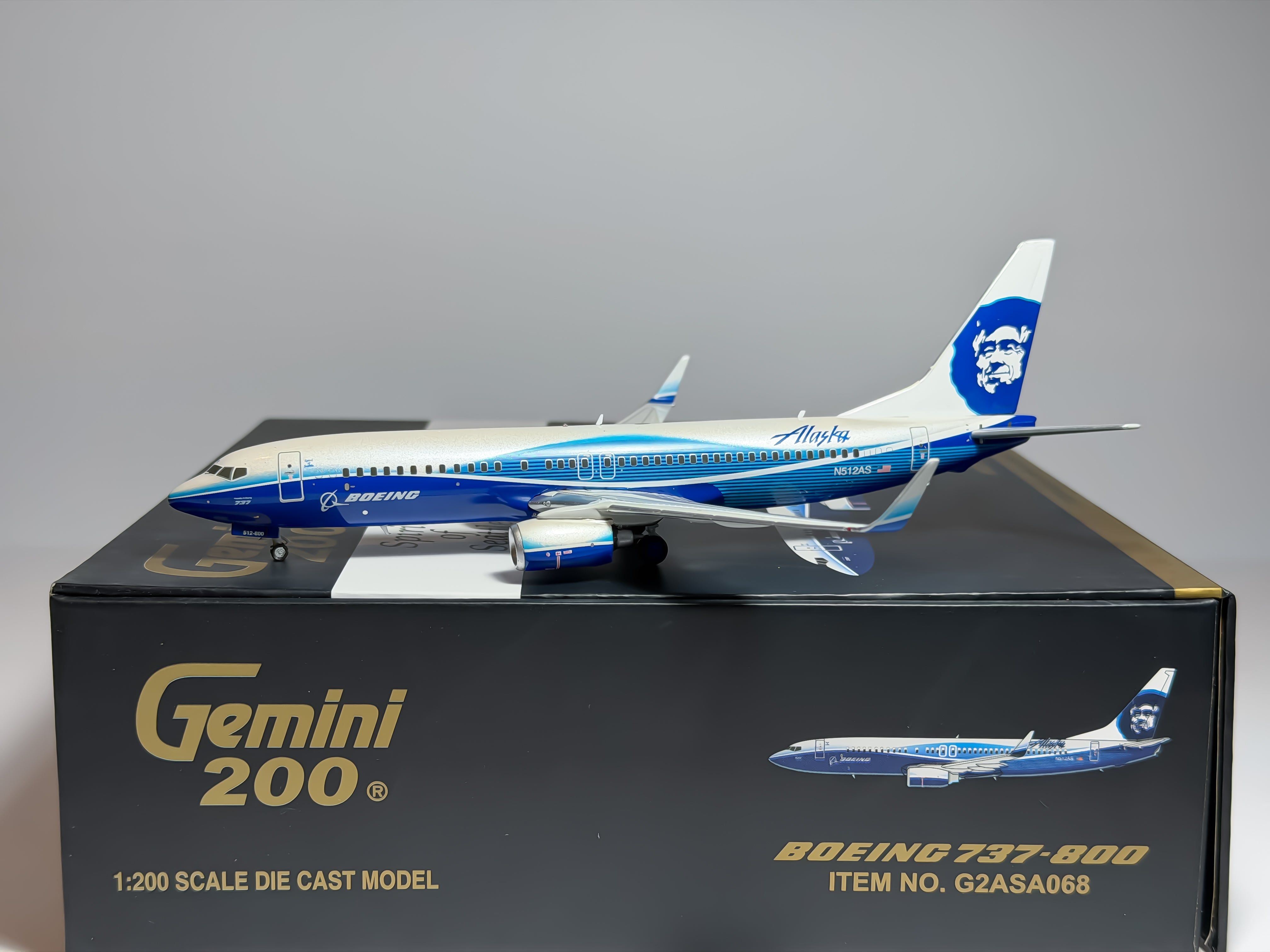 Alaska Airlines Boeing 737-800 1:200 Gemini Jets N512AS (G2ASA068)