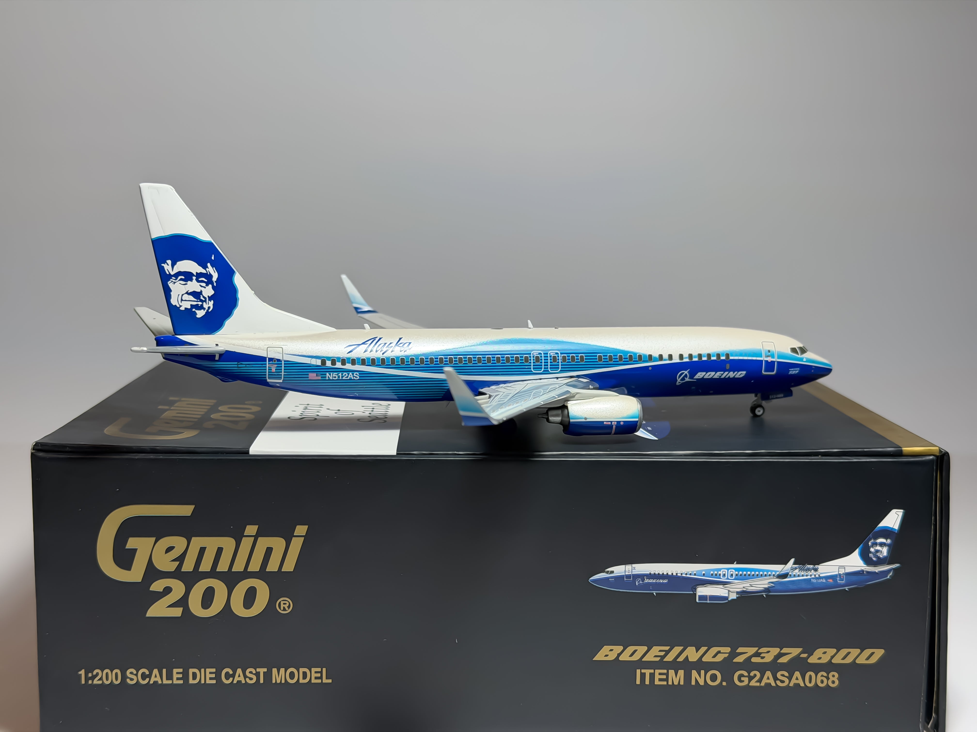 Alaska Airlines Boeing 737-800 1:200 Gemini Jets N512AS (G2ASA068)