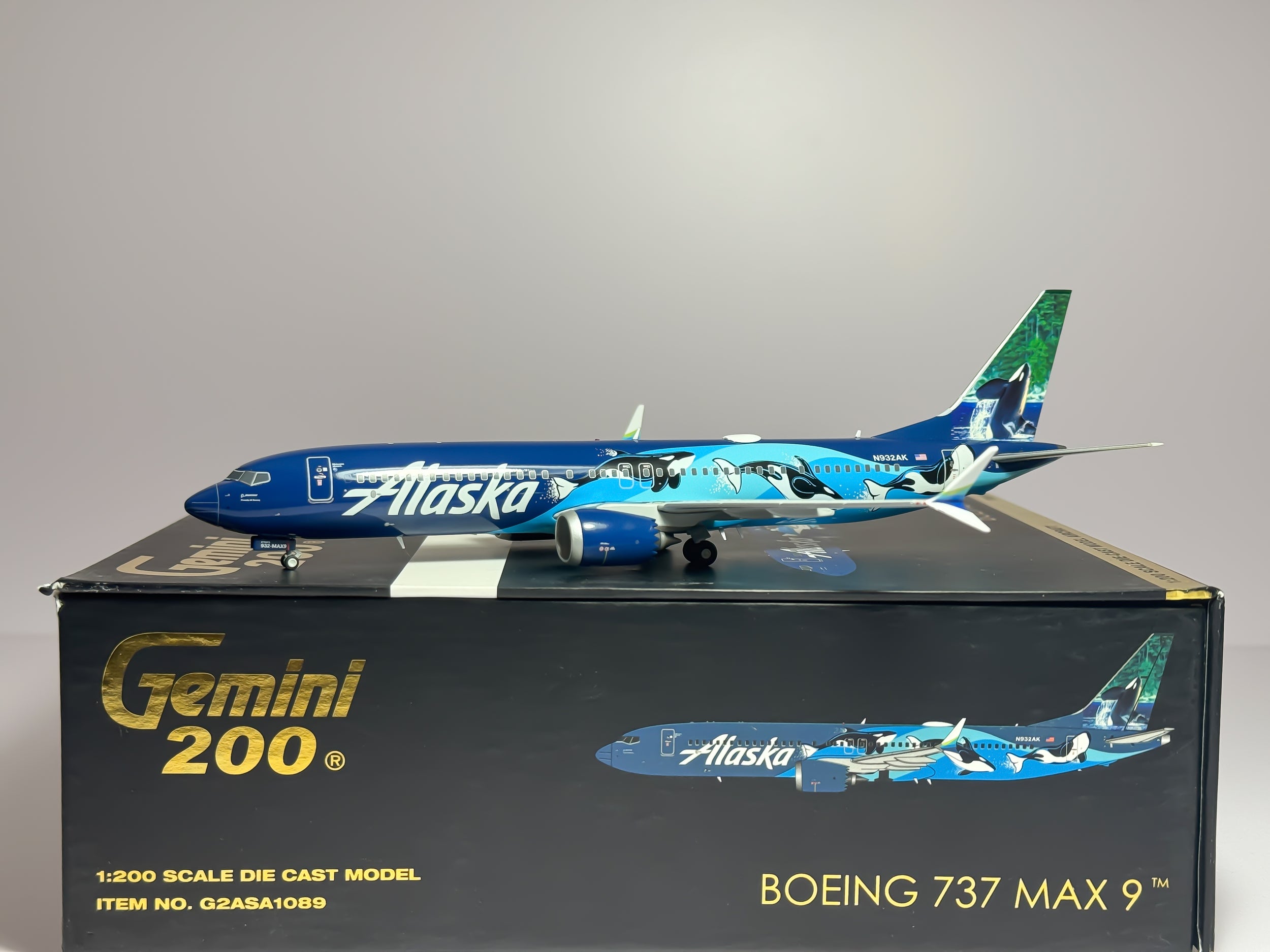 Alaska Airlines Boeing 737 MAX 8 1:200 Gemini Jets N932AK (G2ASA1089)