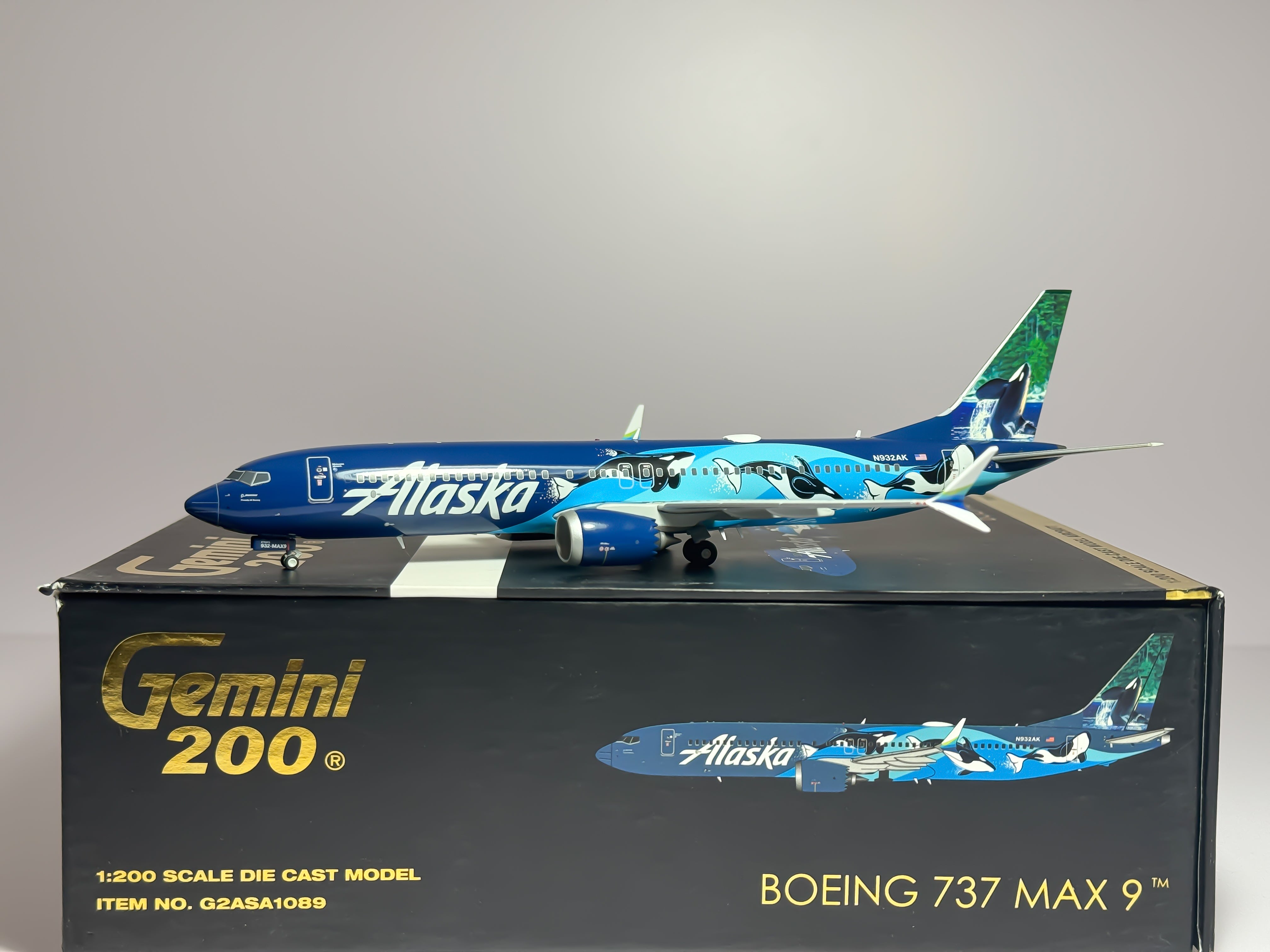 Alaska Airlines Boeing 737 MAX 8 1:200 Gemini Jets N932AK (G2ASA1089)