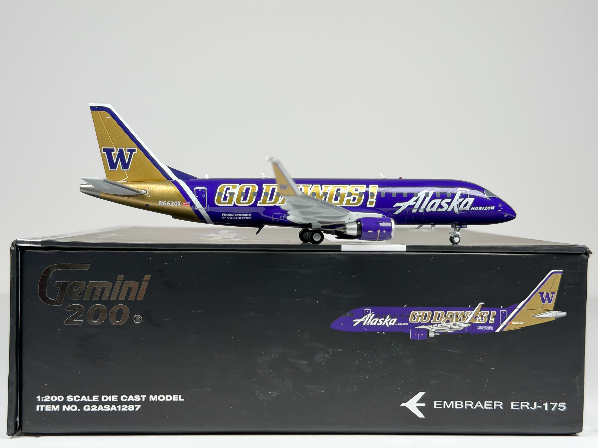 Alaska Airlines Embraer E175 1:200 Gemini Jets N662QX (G2ASA1287)