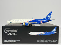 Alaska Airlines Boeing 737 MAX 8 1:200 Gemini Jets N806AK (G2ASA1294)
