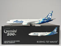 Alaska Airlines Boeing 737 MAX 8 1:200 Gemini Jets N801AK (G2ASA1317)