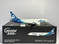 Alaska Airlines Boeing 737 MAX 8 1:200 Gemini Jets N801AK (G2ASA1317)