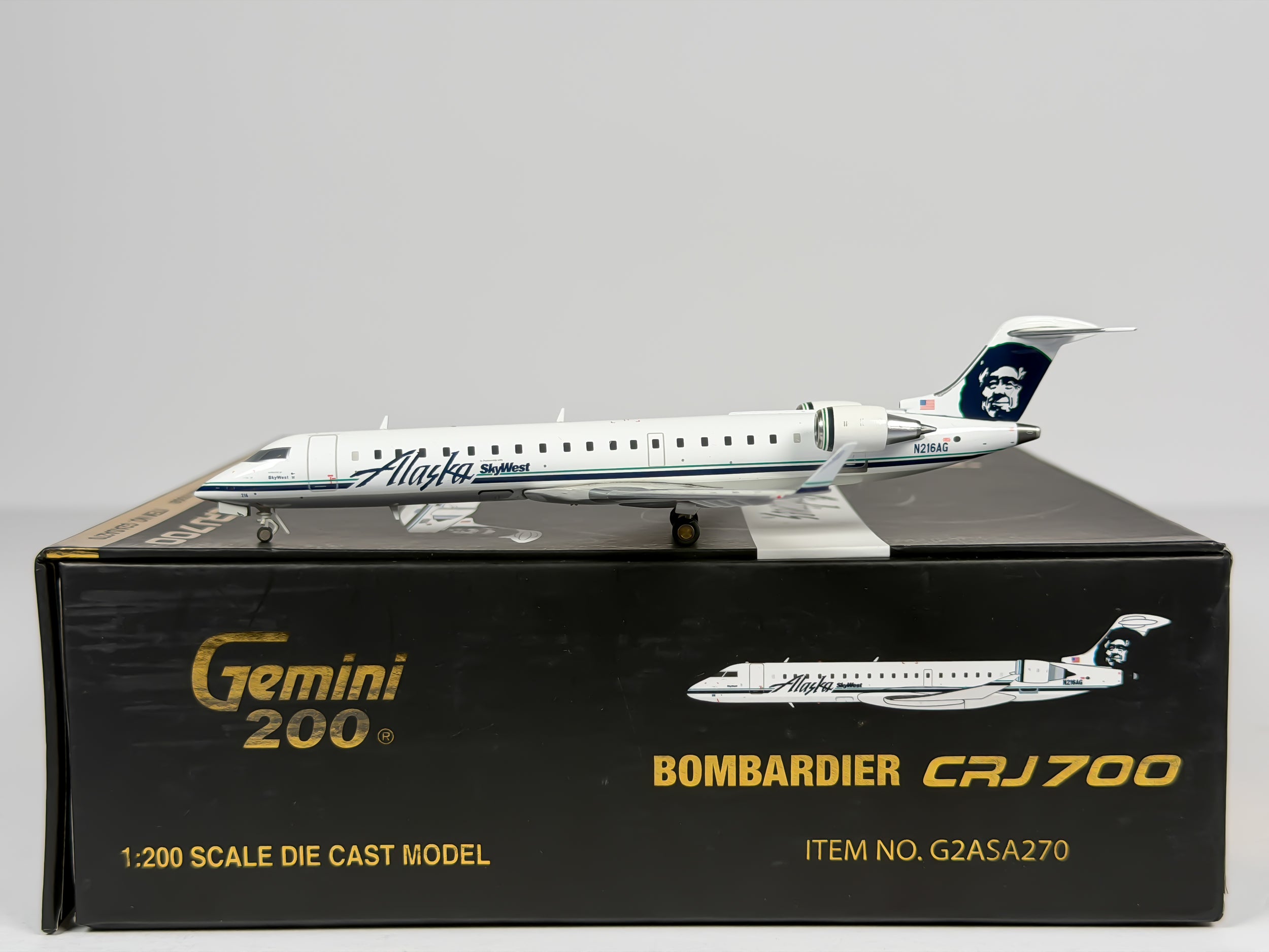 Alaska Airlines Bombardier CRJ700 1:200 Gemini Jets N216AG (G2ASA270)