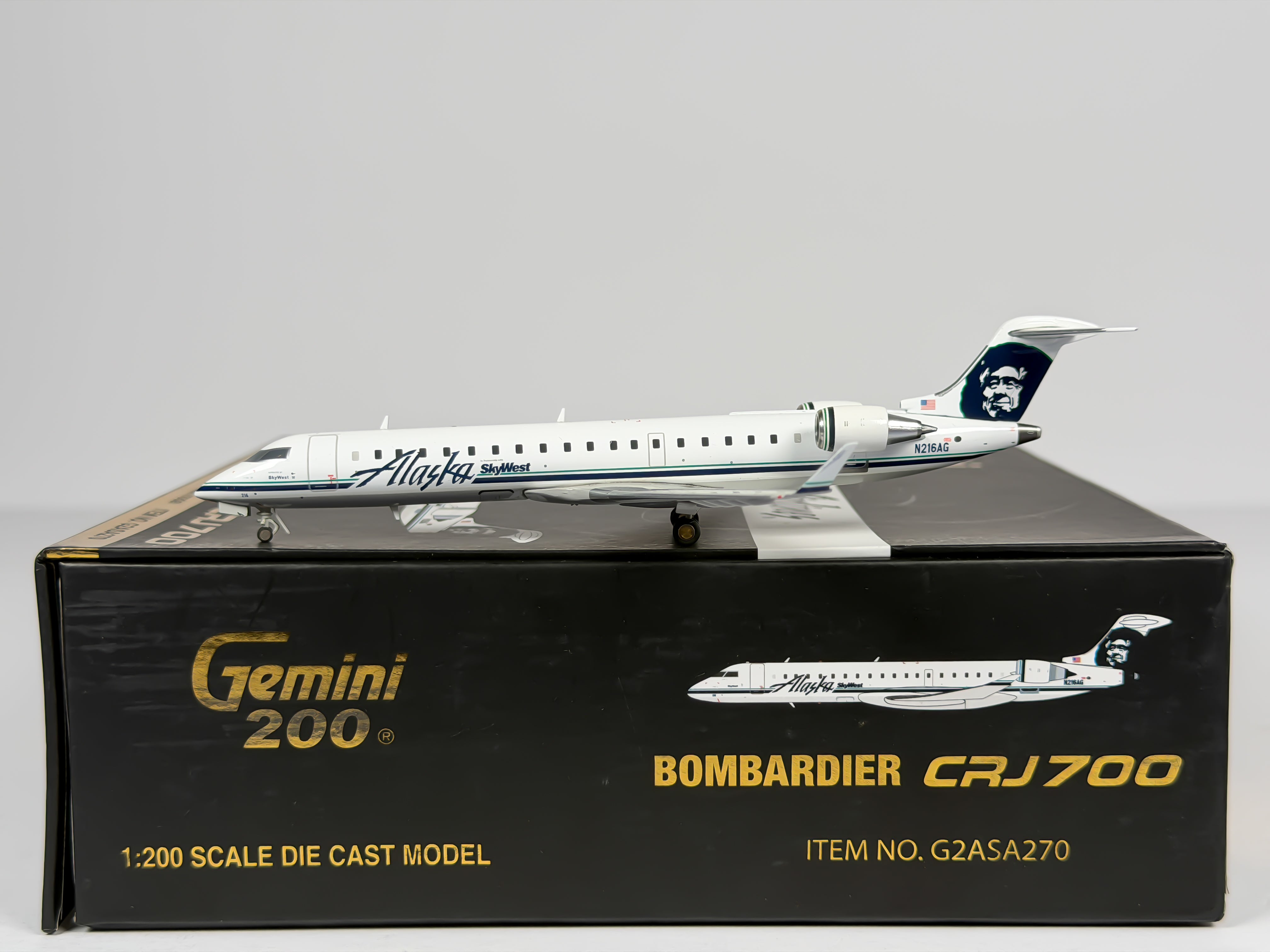 Alaska Airlines Bombardier CRJ700 1:200 Gemini Jets N216AG (G2ASA270)