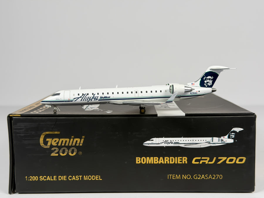 Alaska Airlines Bombardier CRJ700 1:200 Gemini Jets N216AG (G2ASA270)