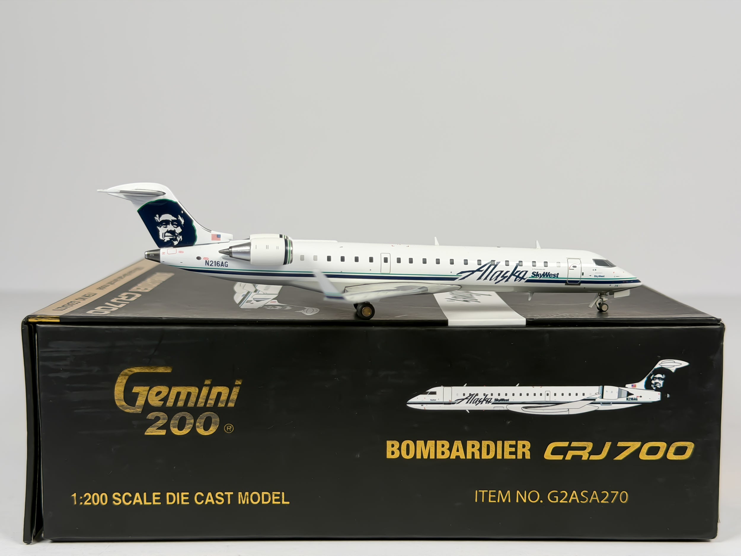 Alaska Airlines Bombardier CRJ700 1:200 Gemini Jets N216AG (G2ASA270)
