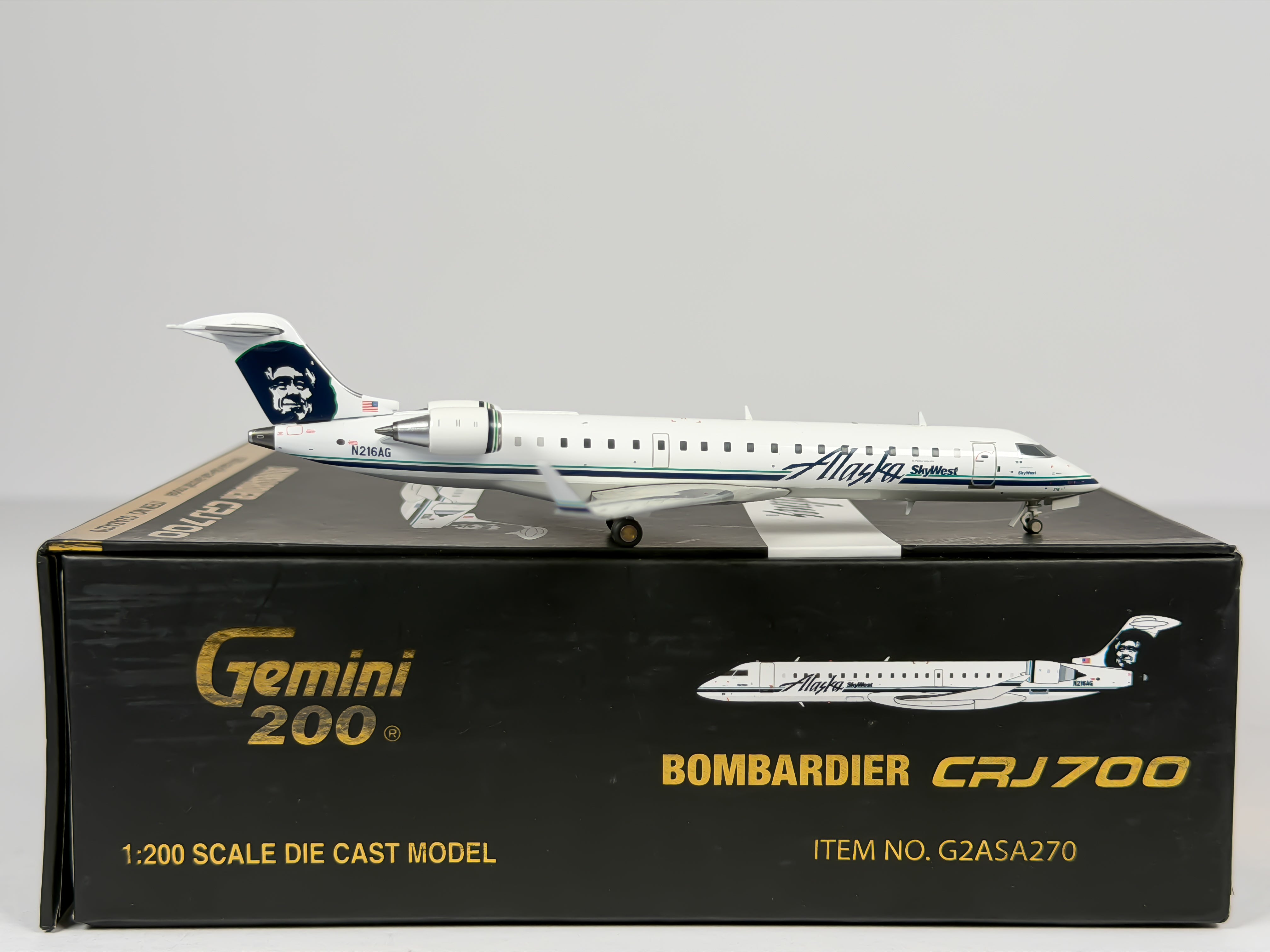 Alaska Airlines Bombardier CRJ700 1:200 Gemini Jets N216AG (G2ASA270)