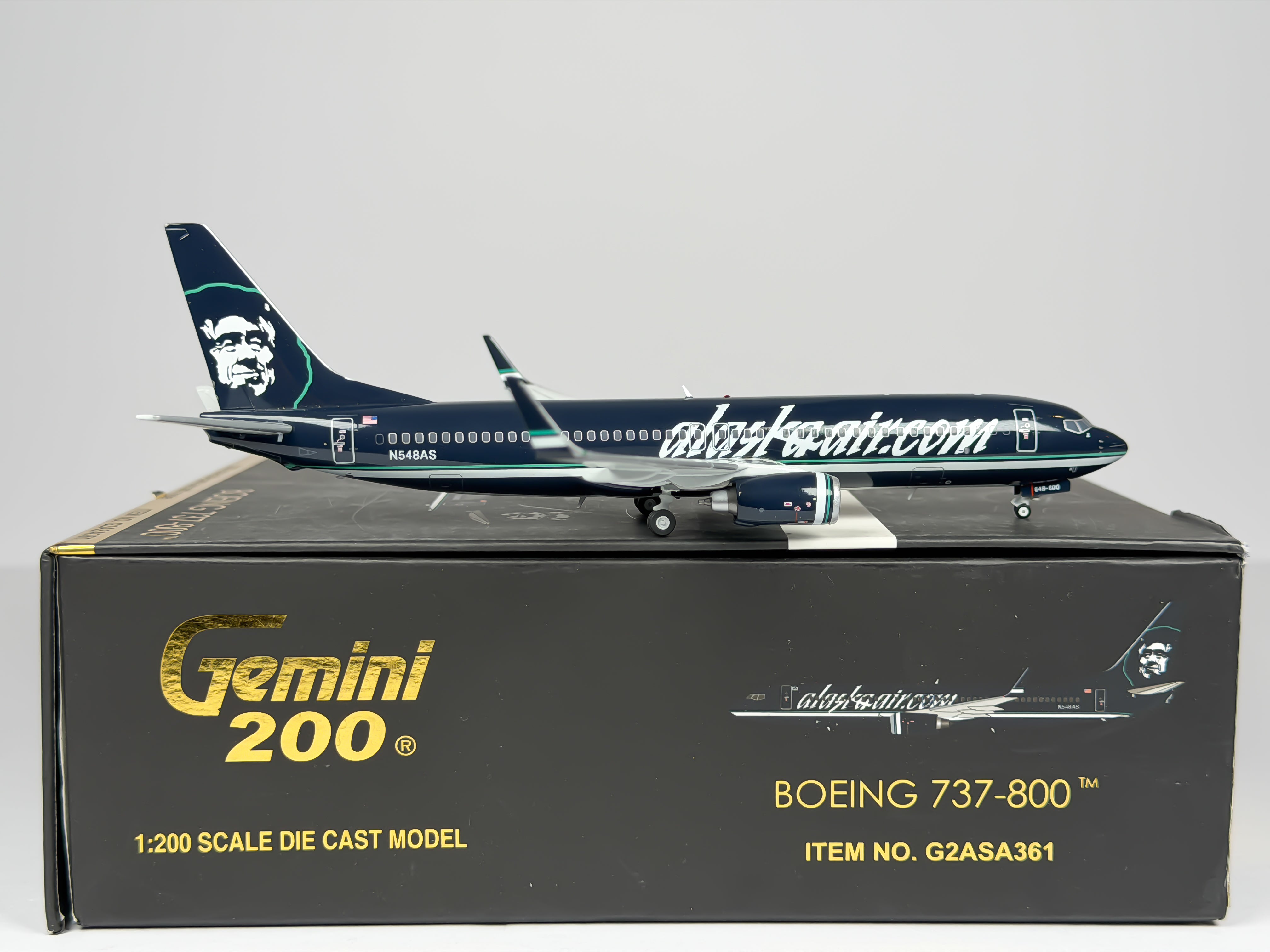 Alaska Airlines Boeing 737-800 1:200 Gemini Jets N548AS (G2ASA361)