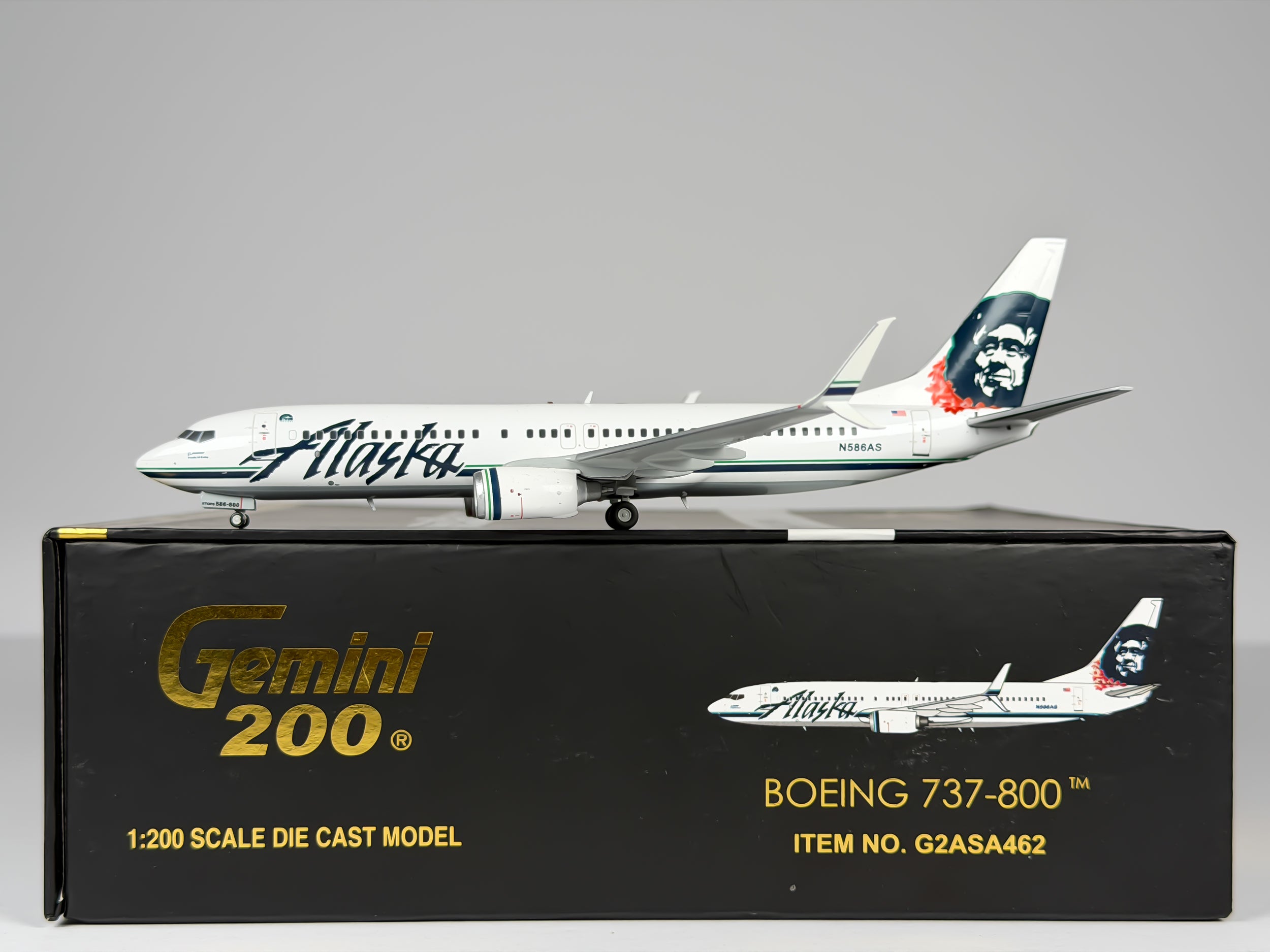 Alaska Airlines Boeing 737-800 1:200 Gemini Jets N586AS (G2ASA462)