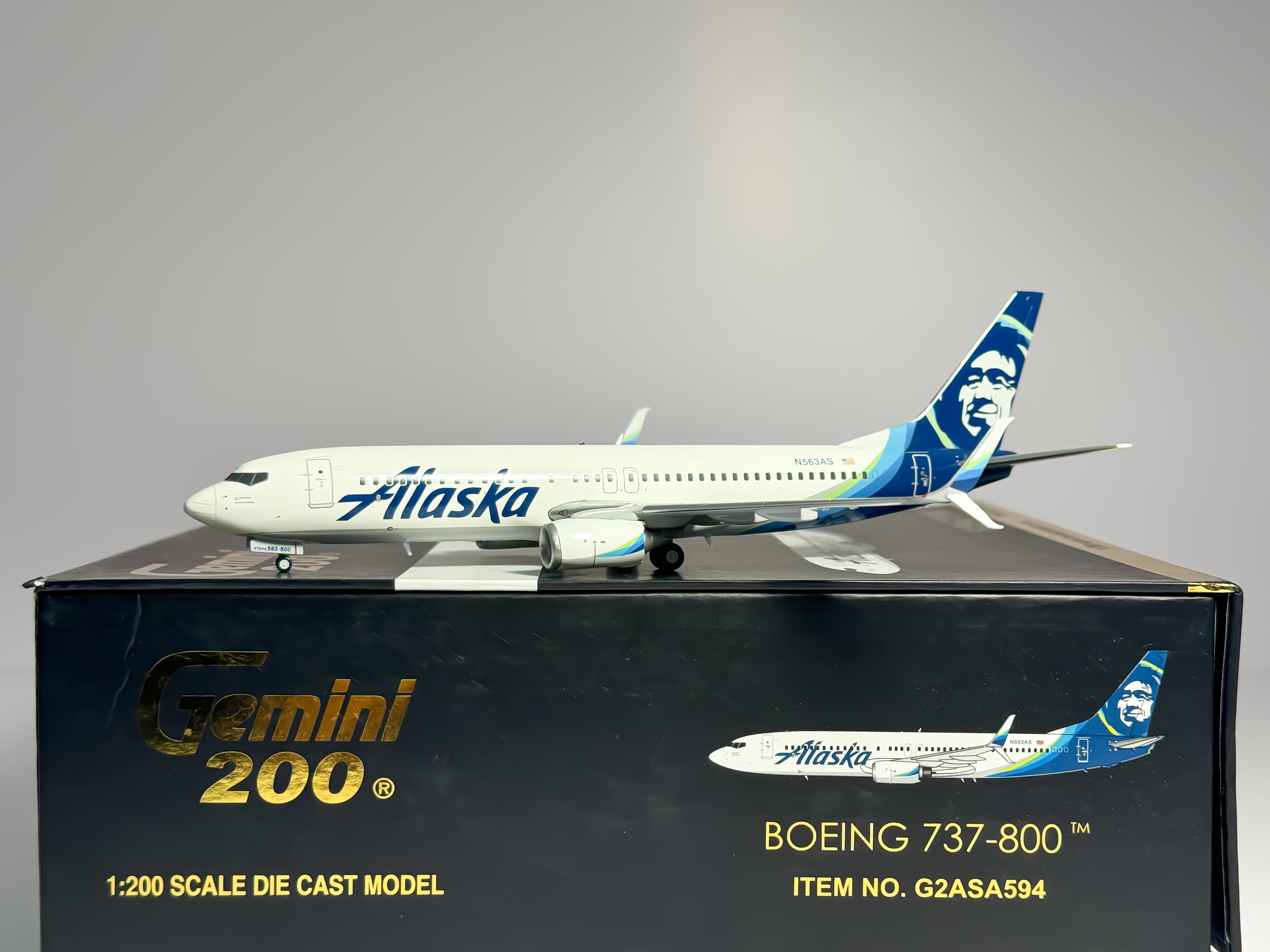 Alaska Airlines Boeing 737-800 1:200 Gemini Jets N563AS (G2ASA594)
