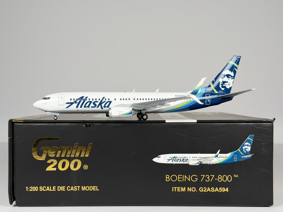 Alaska Airlines Boeing 737-800 1:200 Gemini Jets N563AS (G2ASA594)