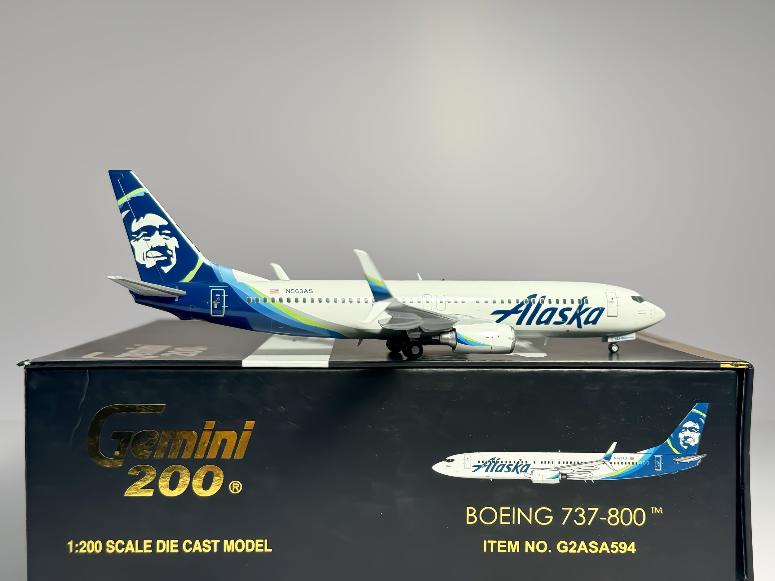 Alaska Airlines Boeing 737-800 1:200 Gemini Jets N563AS (G2ASA594)