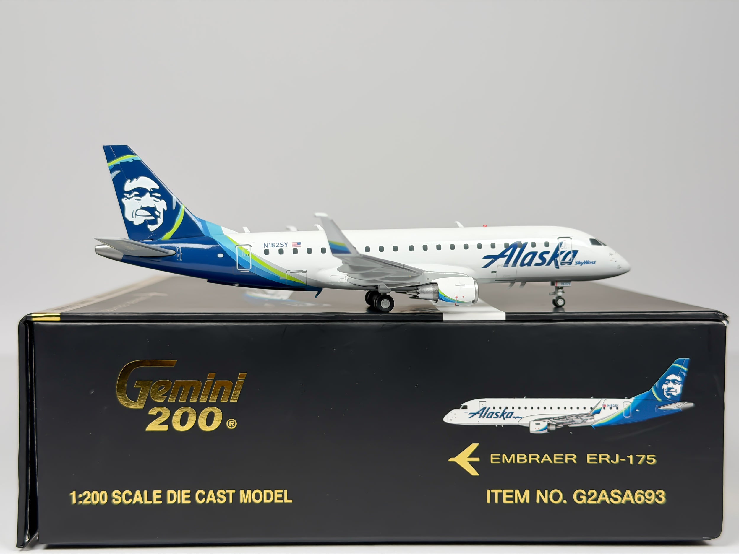 Alaska Airlines Embraer E175 1:200 Gemini Jets N182SY (G2ASA693)