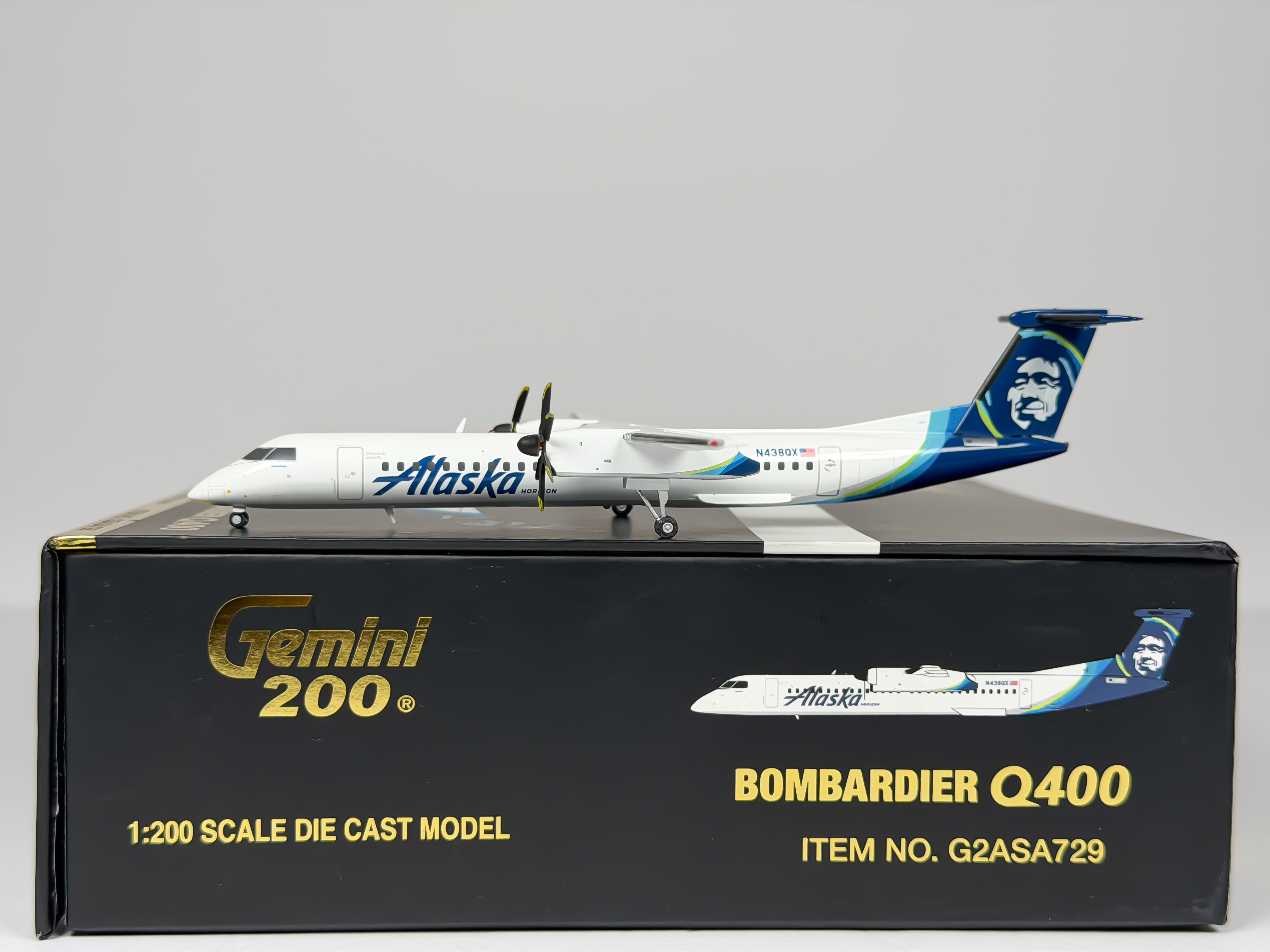 Alaska Airlines De Havilland Q400 1:200 Gemini Jets N438QX (G2ASA729)