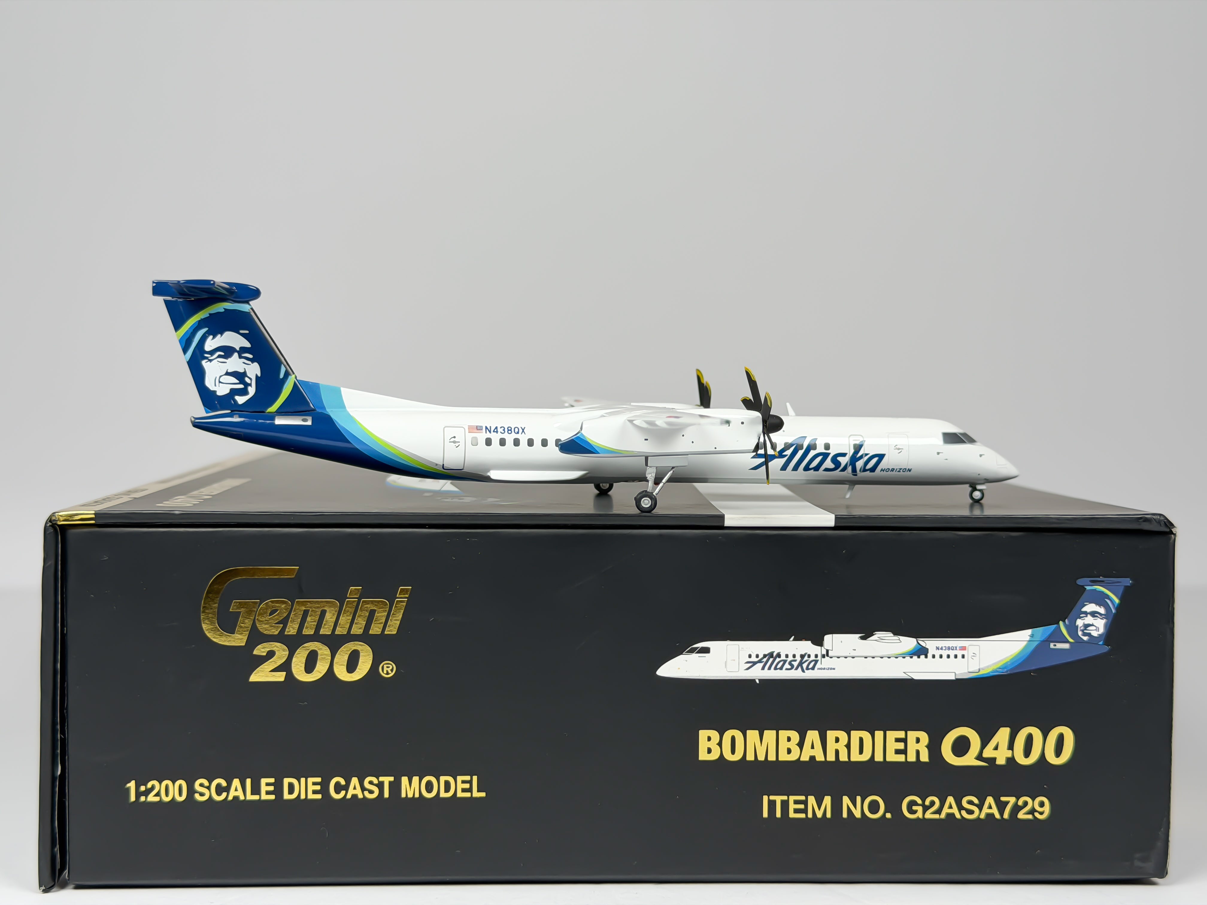 Alaska Airlines De Havilland Q400 1:200 Gemini Jets N438QX (G2ASA729)