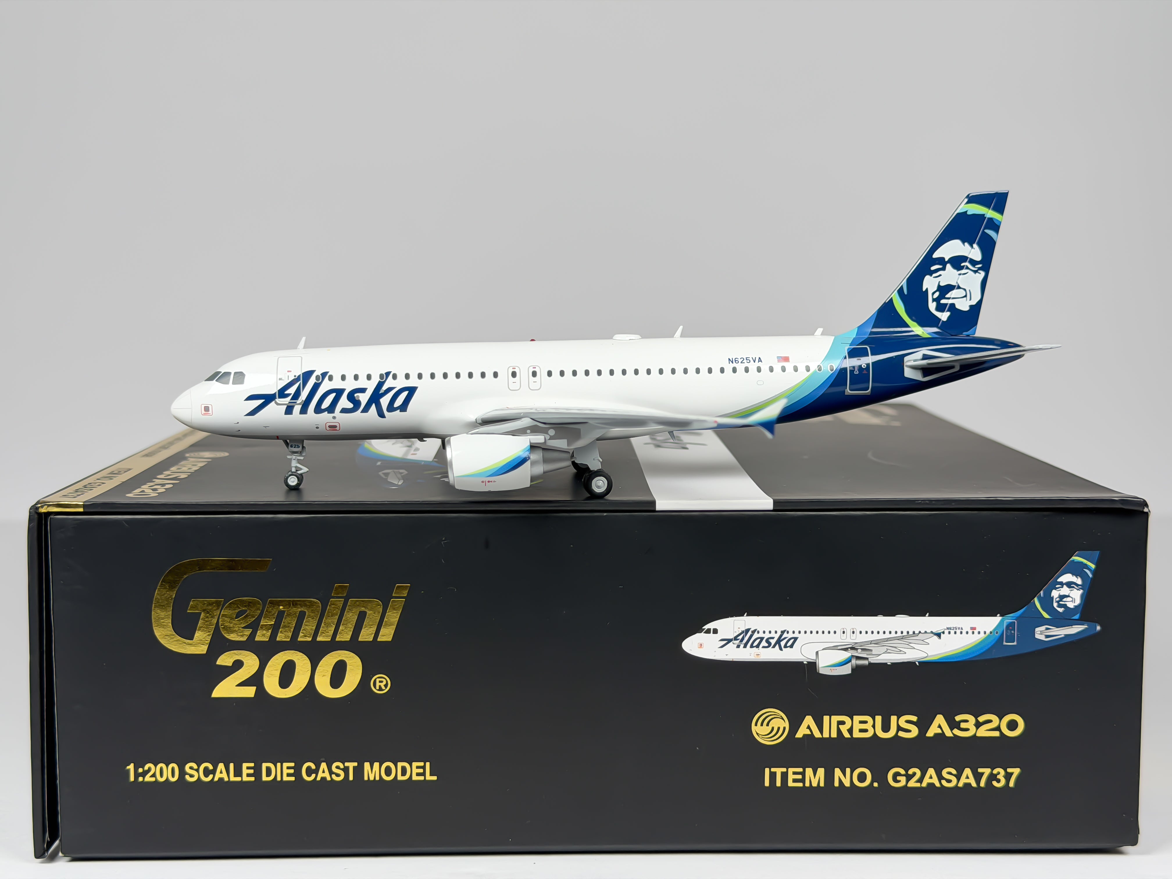 Alaska Airlines Airbus A320 1:200 Gemini Jets N625VA (G2ASA737)
