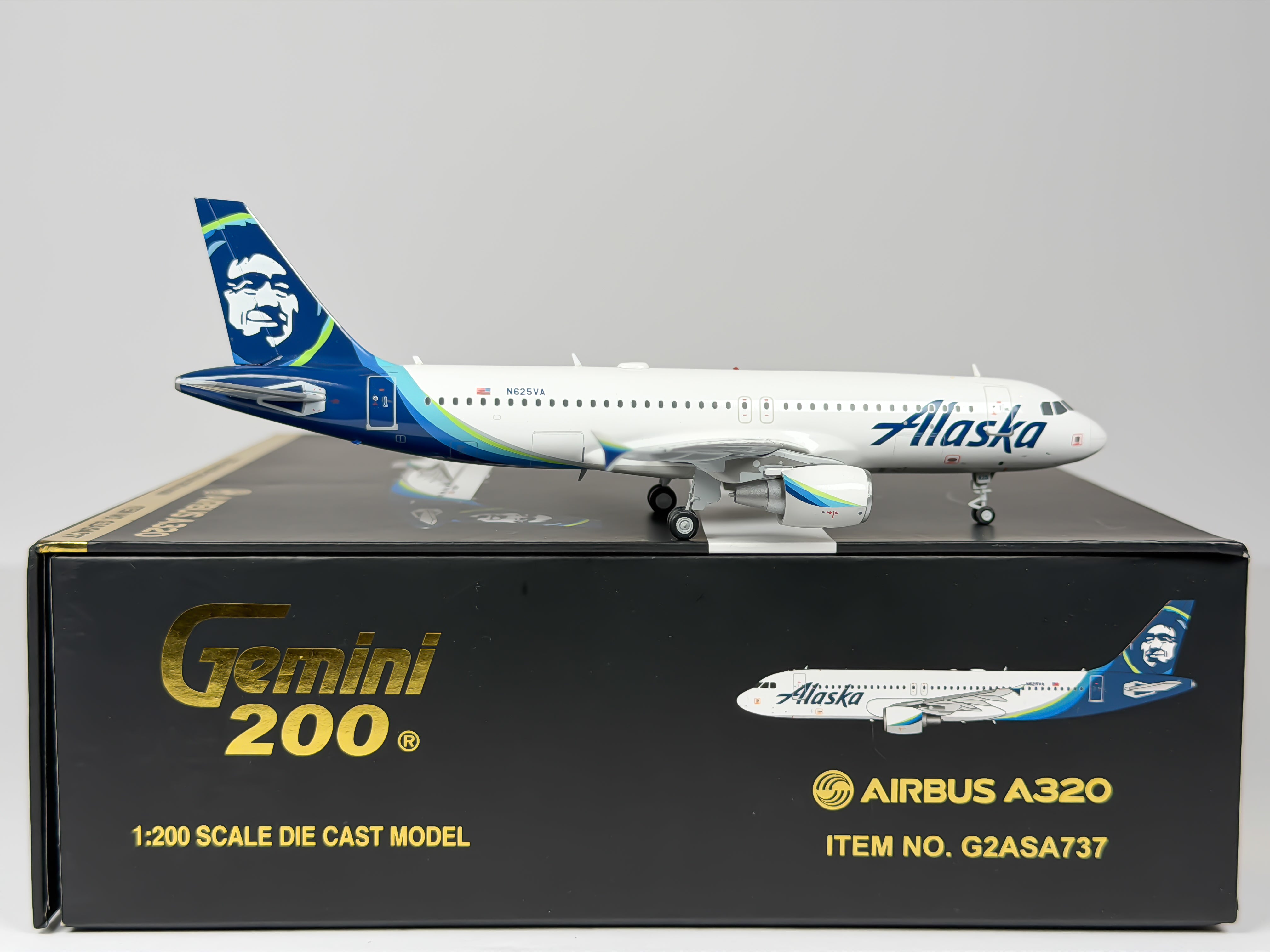 Alaska Airlines Airbus A320 1:200 Gemini Jets N625VA (G2ASA737)