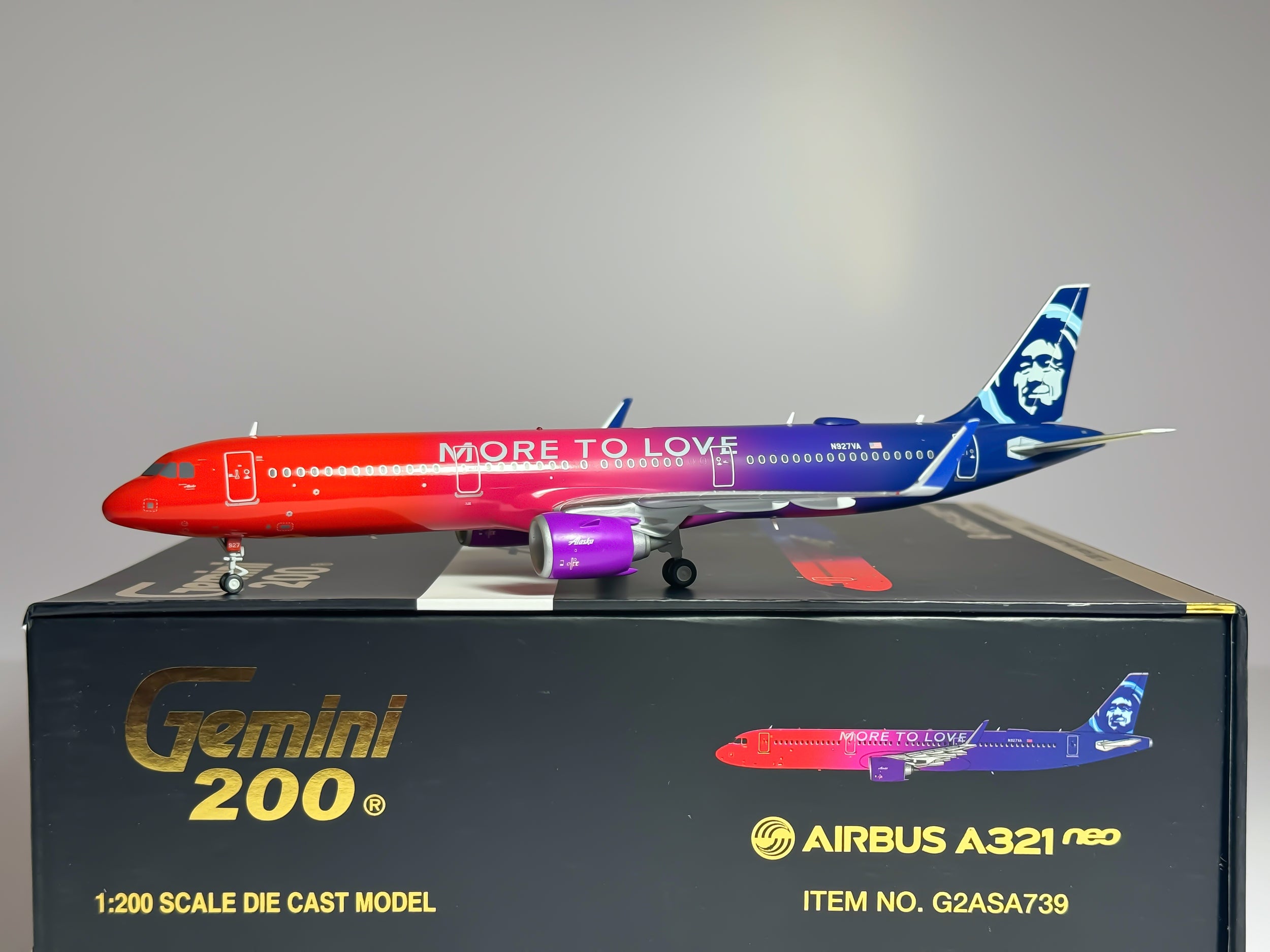 Alaska Airlines Airbus A321neo 1:200 Gemini Jets N927VA (G2ASA739)