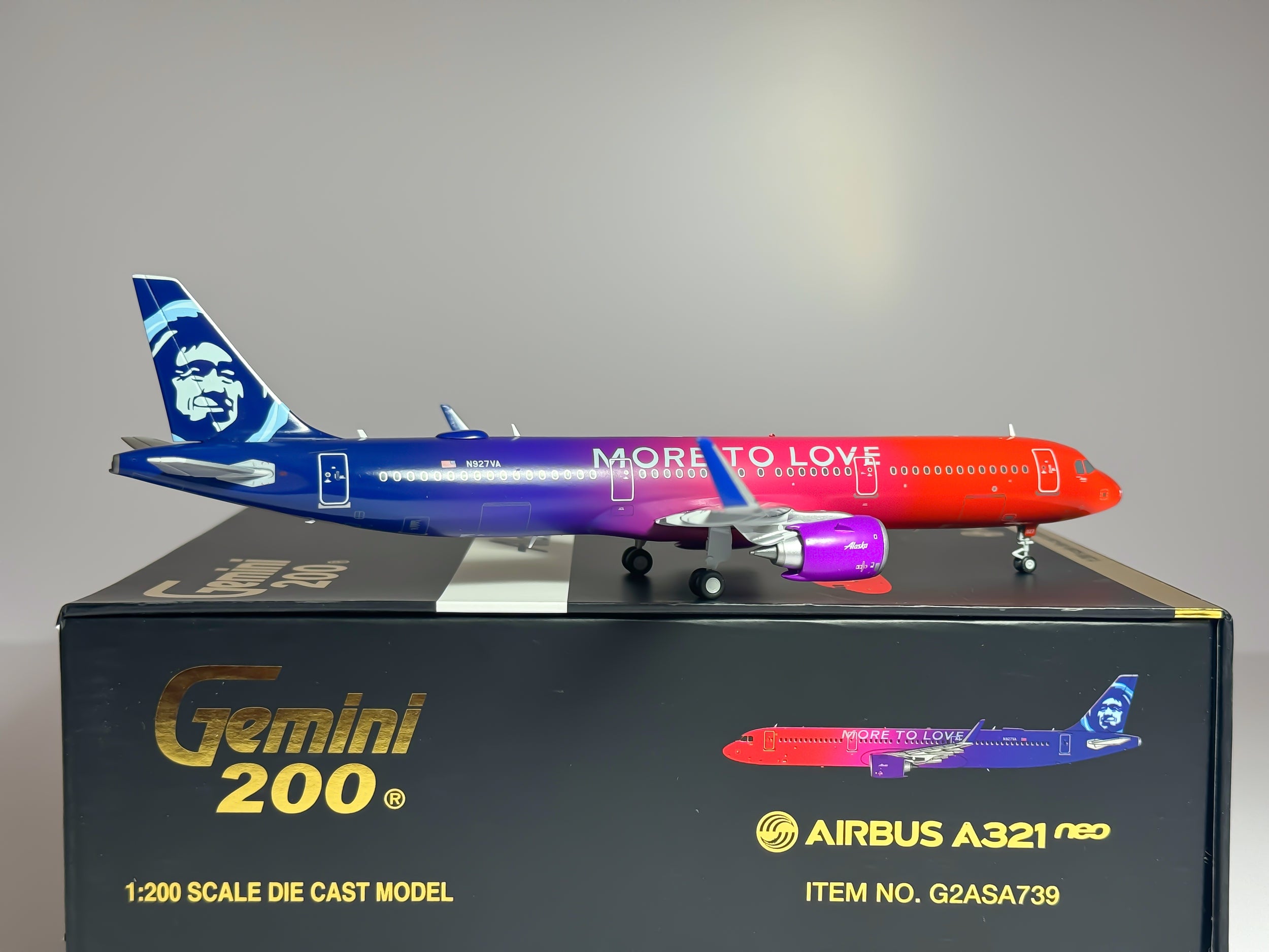 Alaska Airlines Airbus A321neo 1:200 Gemini Jets N927VA (G2ASA739)