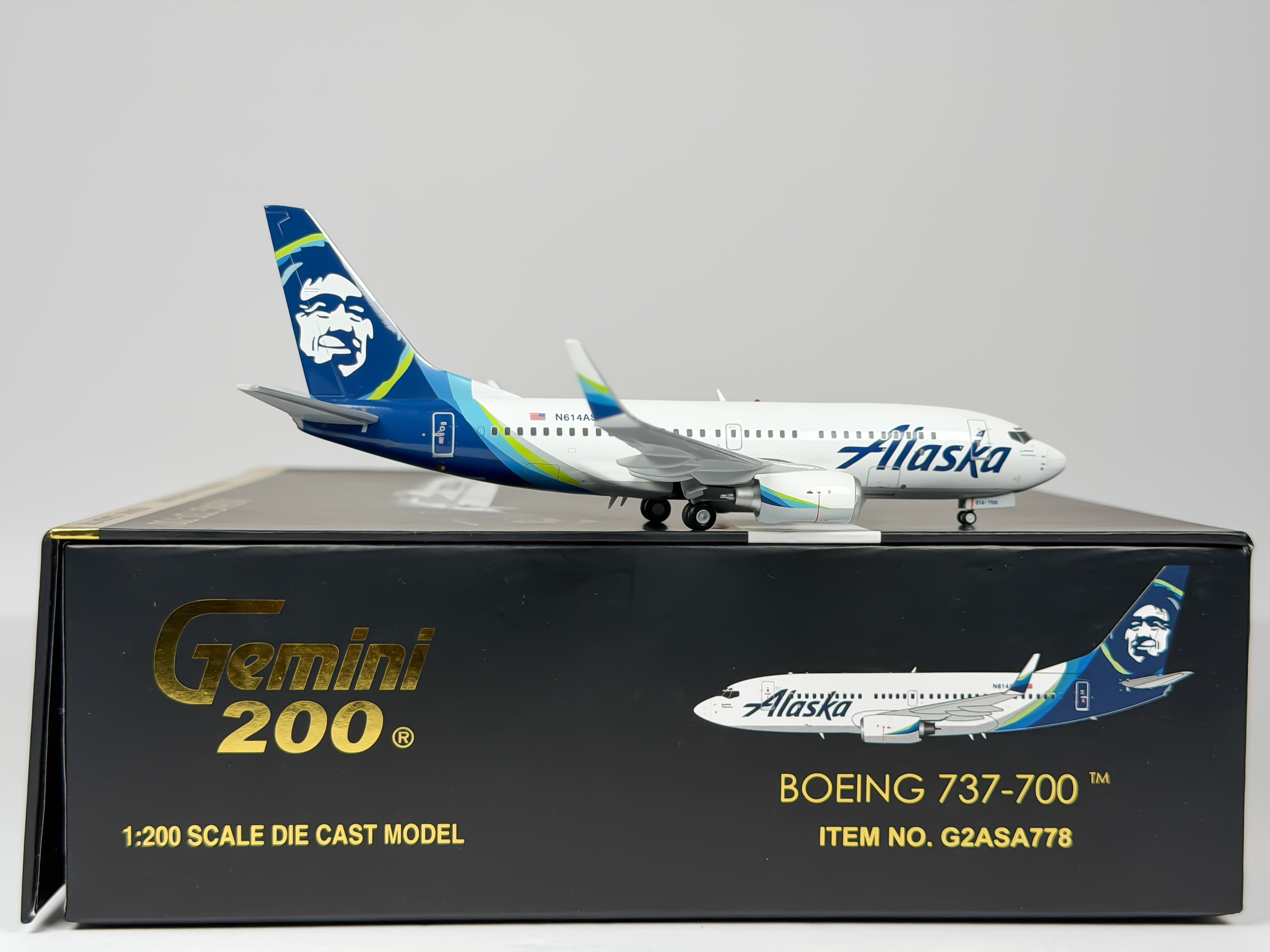 Alaska Airlines Boeing 737-700 1:200 Gemini Jets N614AS (G2ASA778)