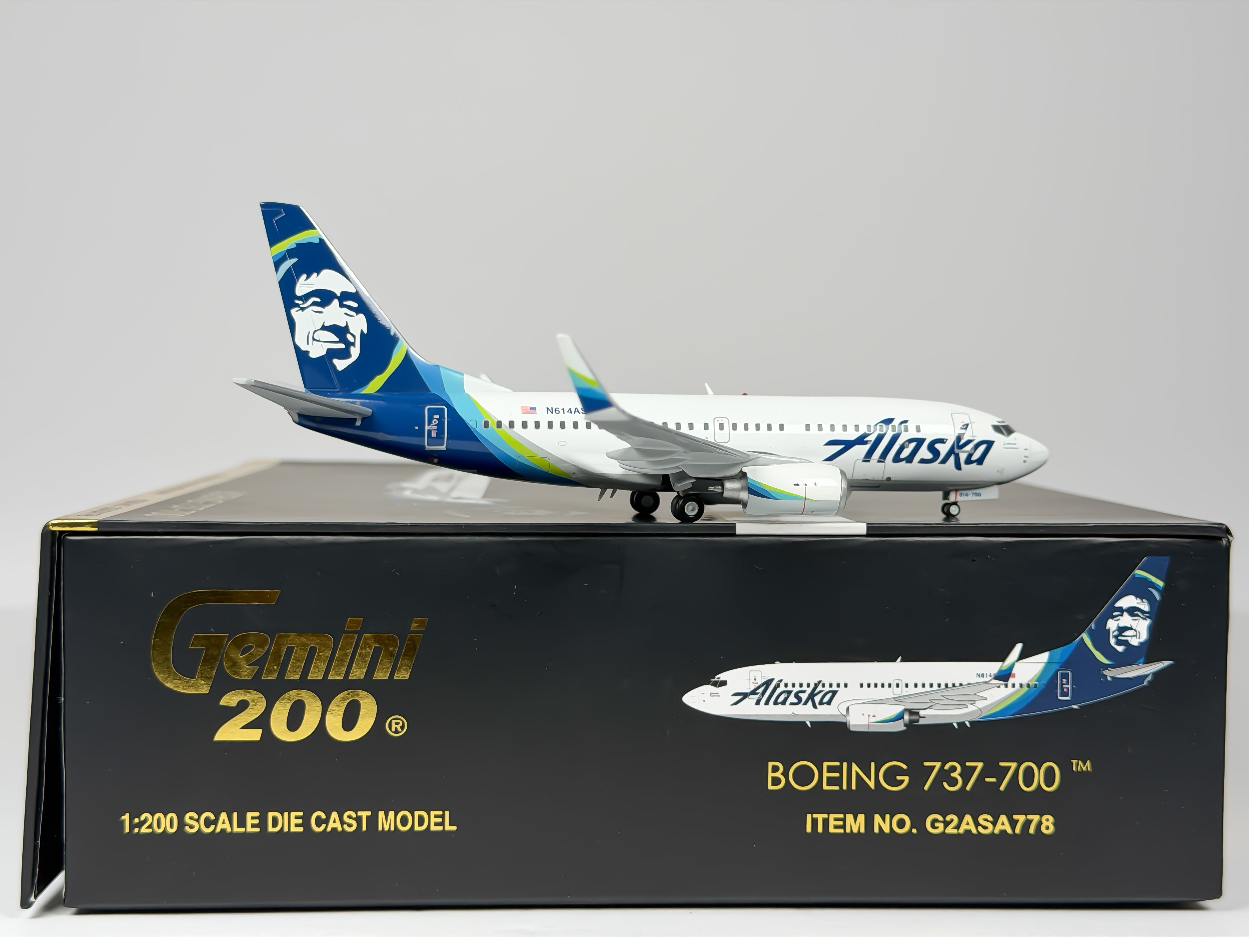 Alaska Airlines Boeing 737-700 1:200 Gemini Jets N614AS (G2ASA778)