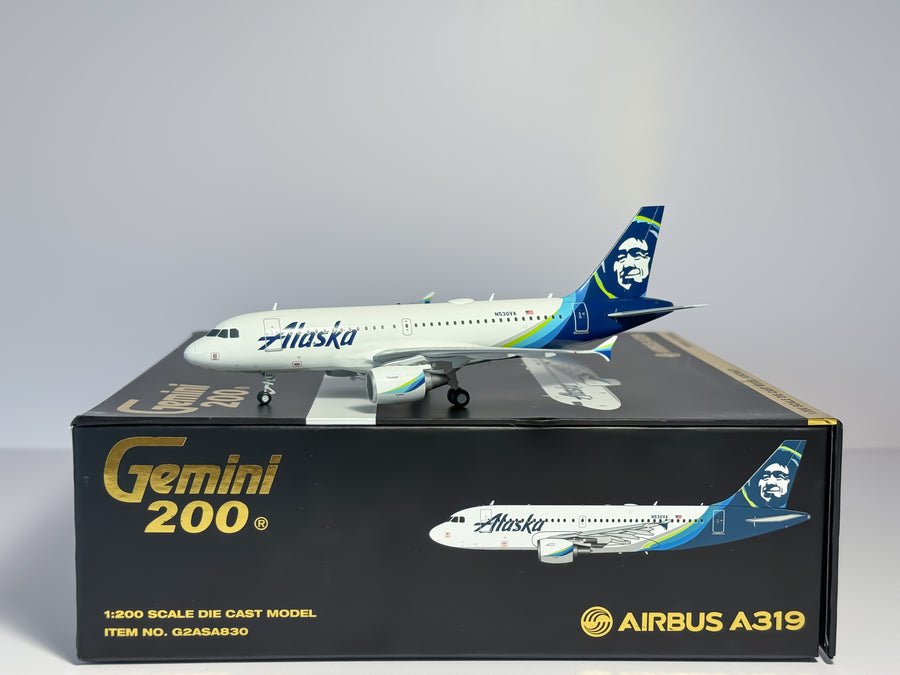 Alaska Airlines Airbus A319 1:200 Gemini Jets N530VA (G2ASA830)