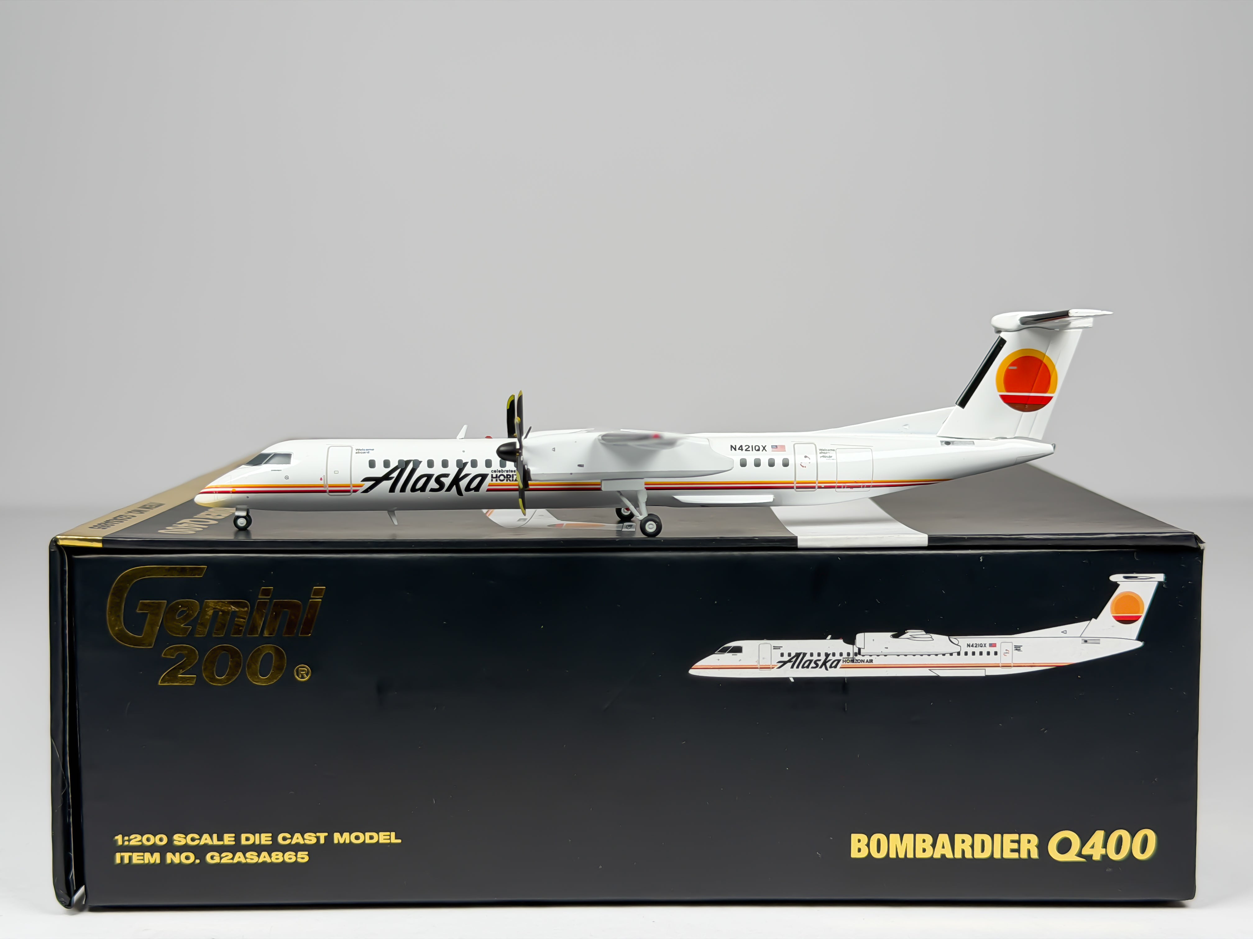 Alaska Horizon De Havilland Q400 1:200 Gemini Jets N421QX (G2ASA865)