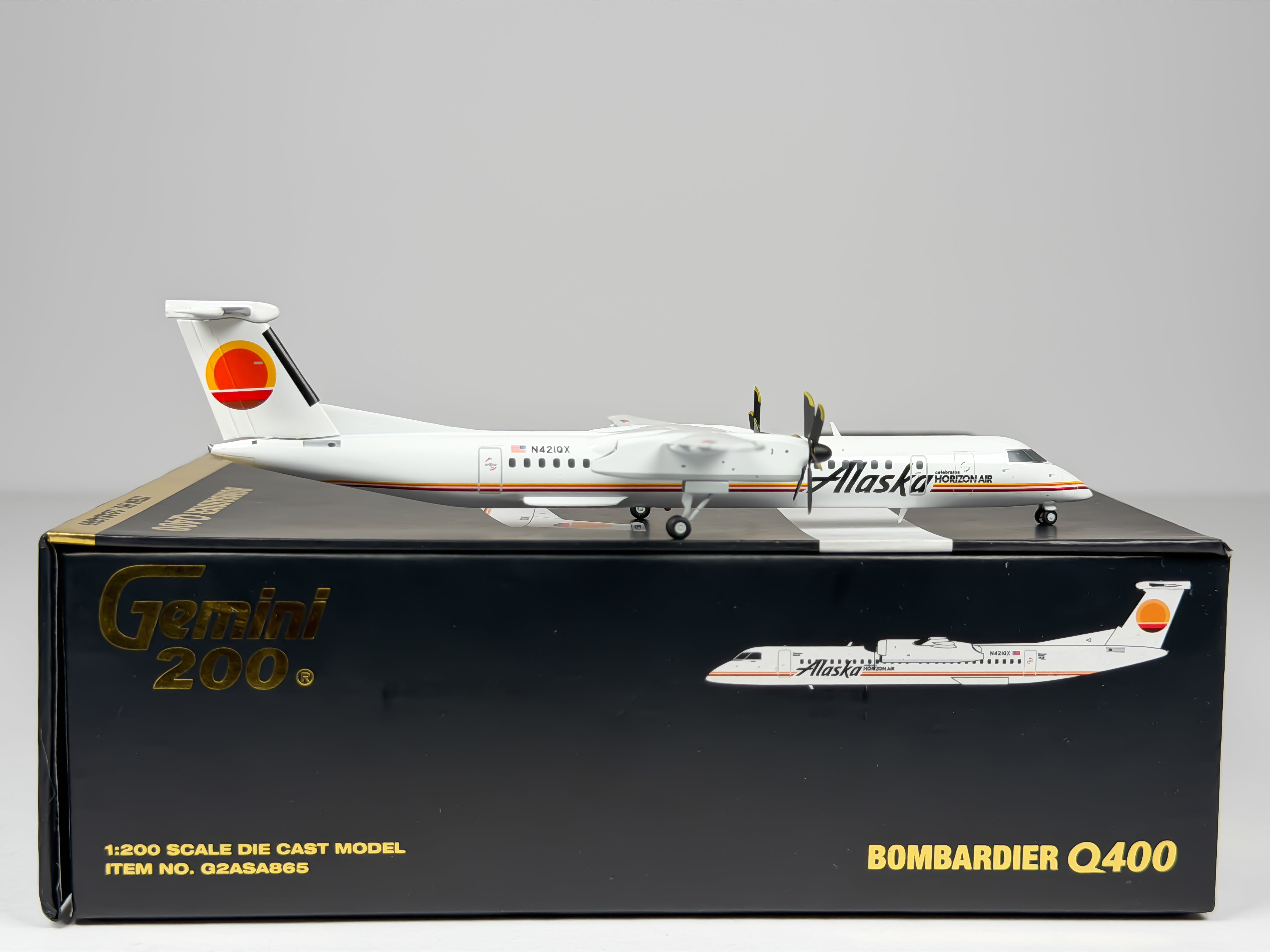 Alaska Horizon De Havilland Q400 1:200 Gemini Jets N421QX (G2ASA865)