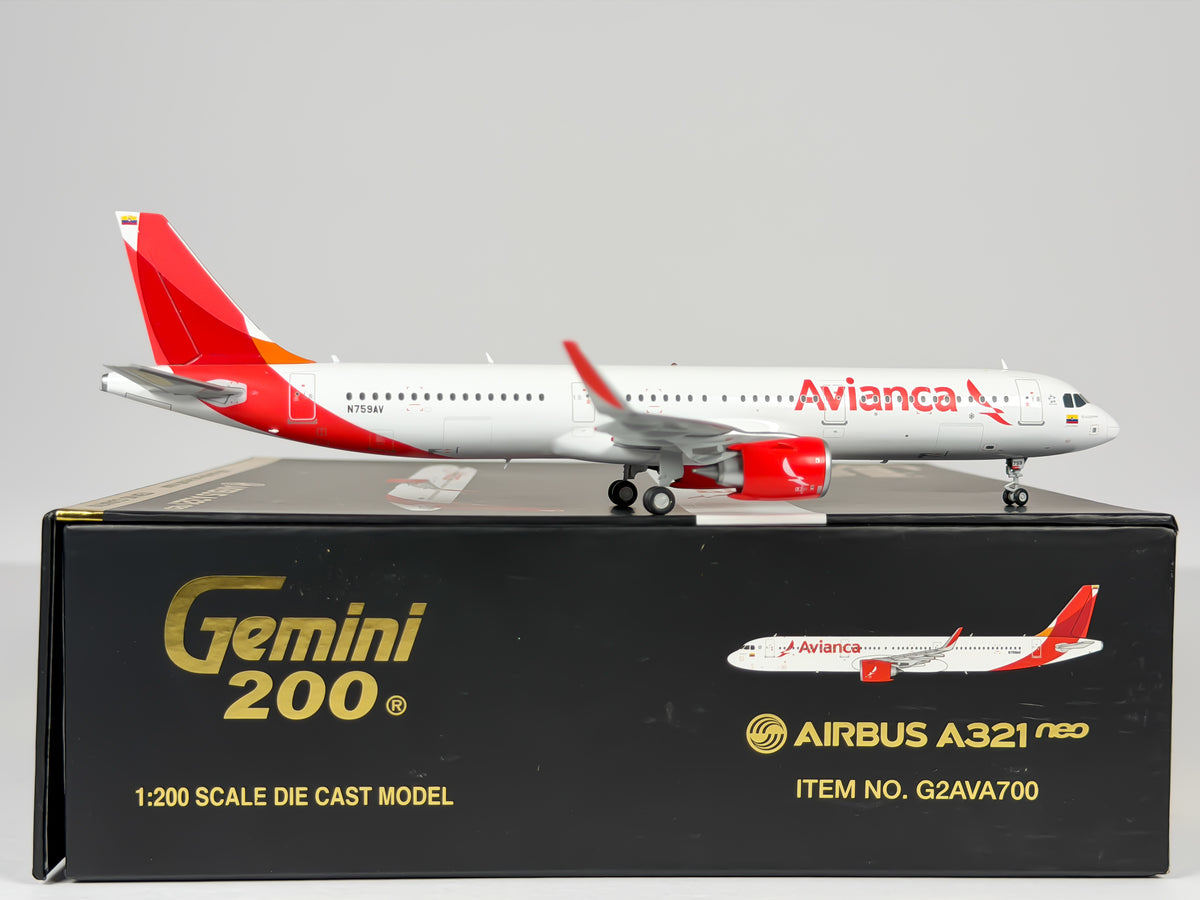 Avianca Colombia Airbus A321neo 1:200 Gemini Jets N759AV (G2AVA700)