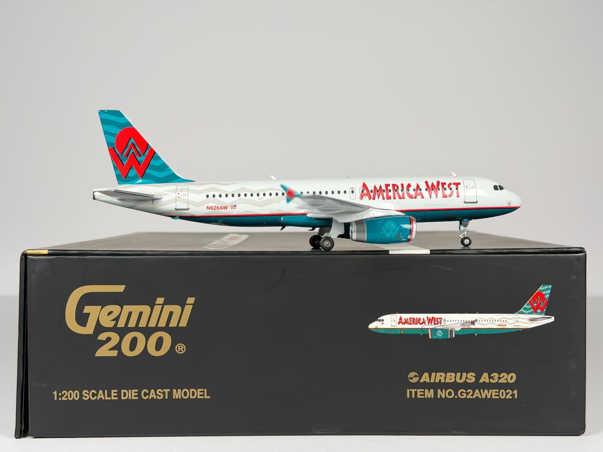 America West Airbus A320 1:200 Gemini Jets N628AW (G2AWE021)