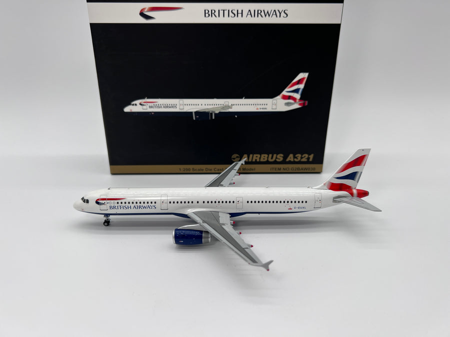 Gemini Jets 1:200 British Airways Airbus A321 G-EUXL Union Jack G2BAW030