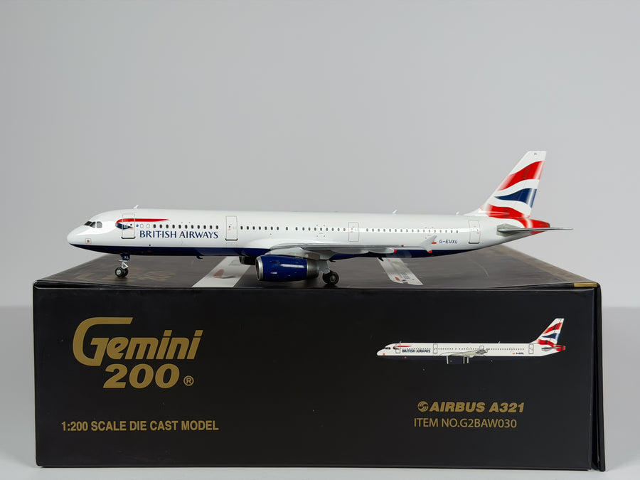 British Airways Airbus A321 1:200 Gemini Jets G-EUXL (G2BAW030)