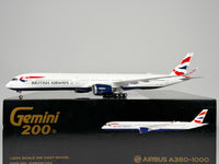 British Airways Airbus A350-1000 1:200 Gemini Jets G-XWBB (G2BAW1124)