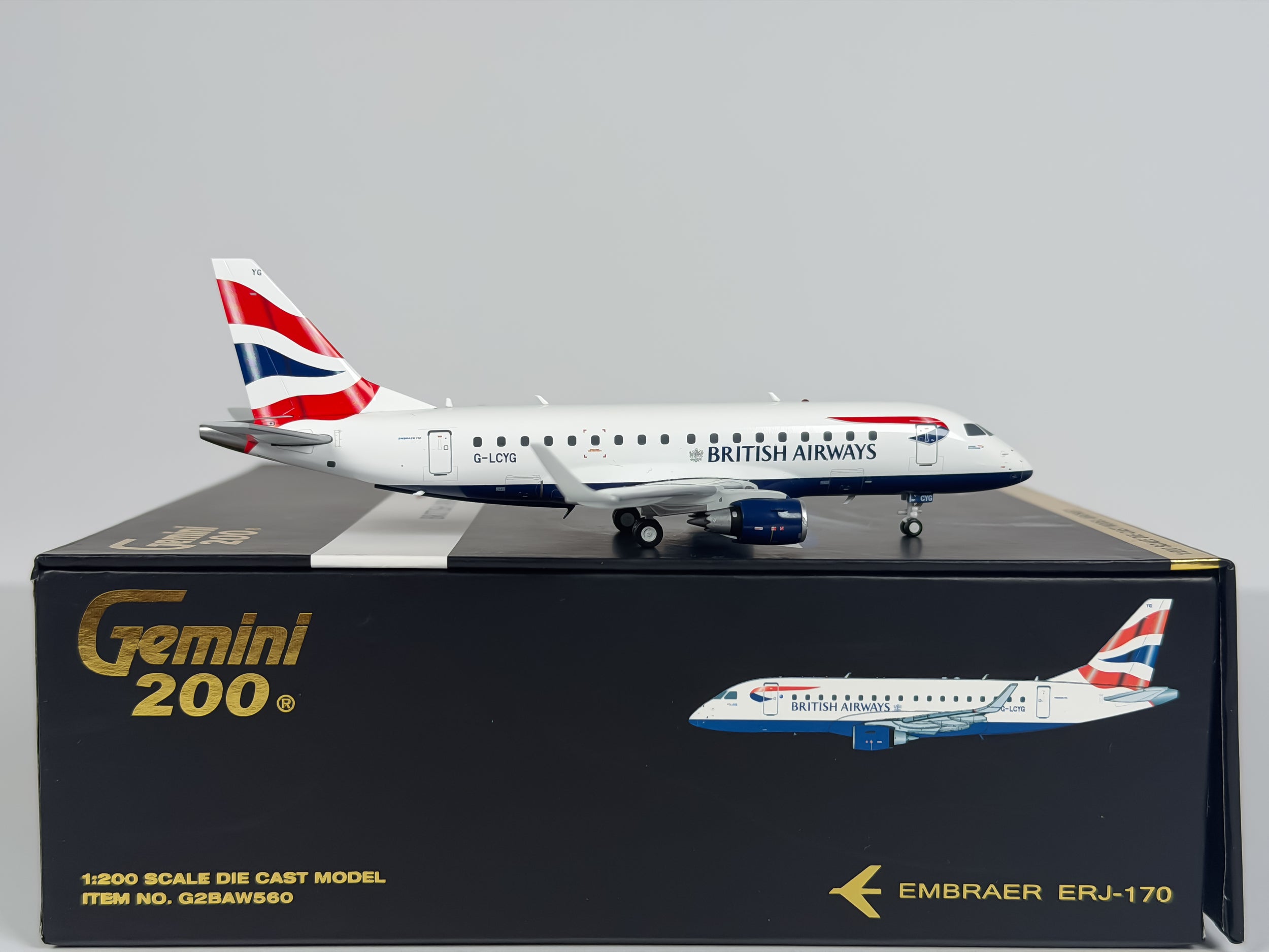 British Airways Embraer E170 1:200 Gemini Jets G-LCYG (G2BAW560)