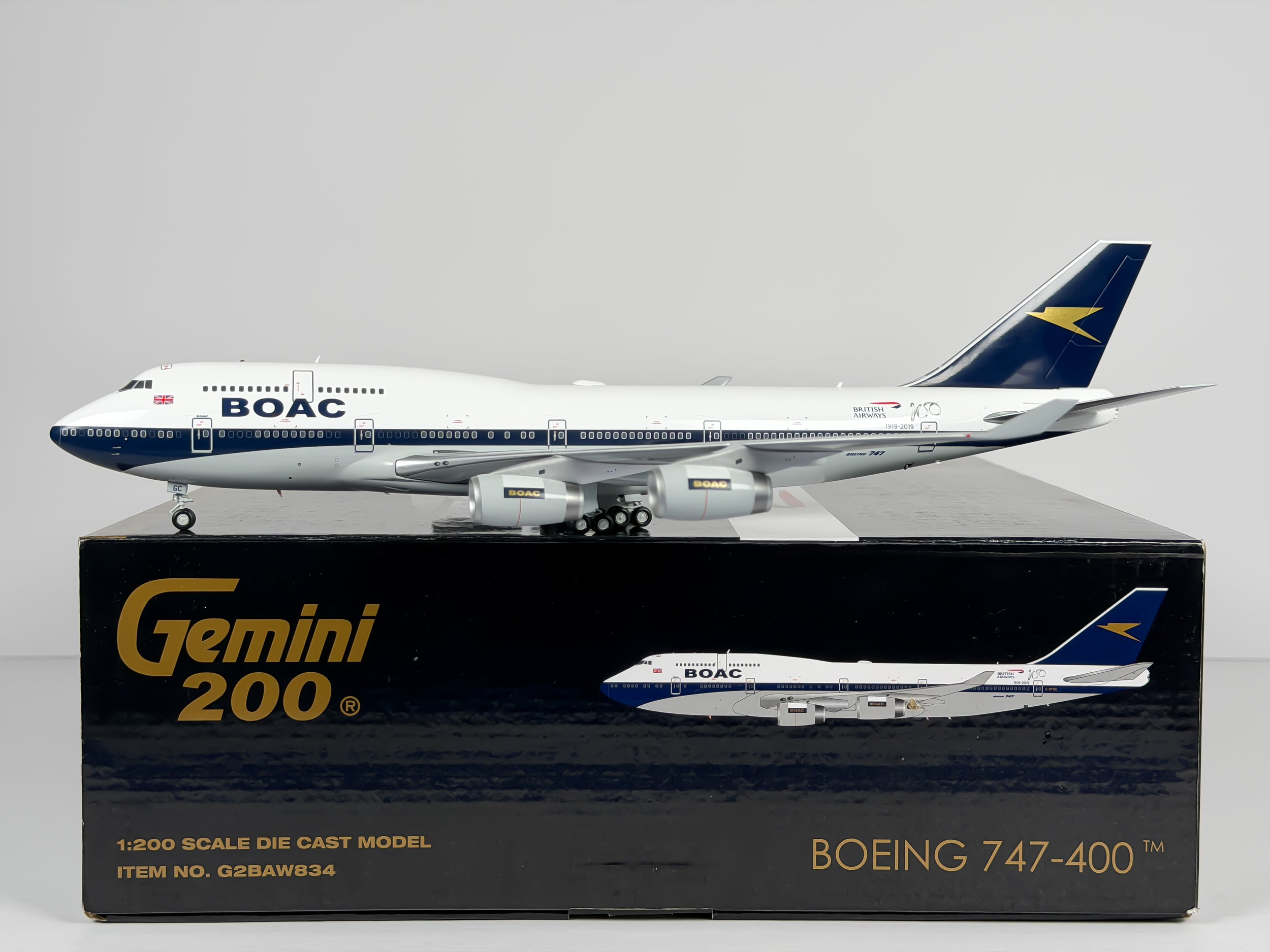 British Airways Boeing 747-400 1:200 Gemini Jets G-BYGC (G2BAW834)