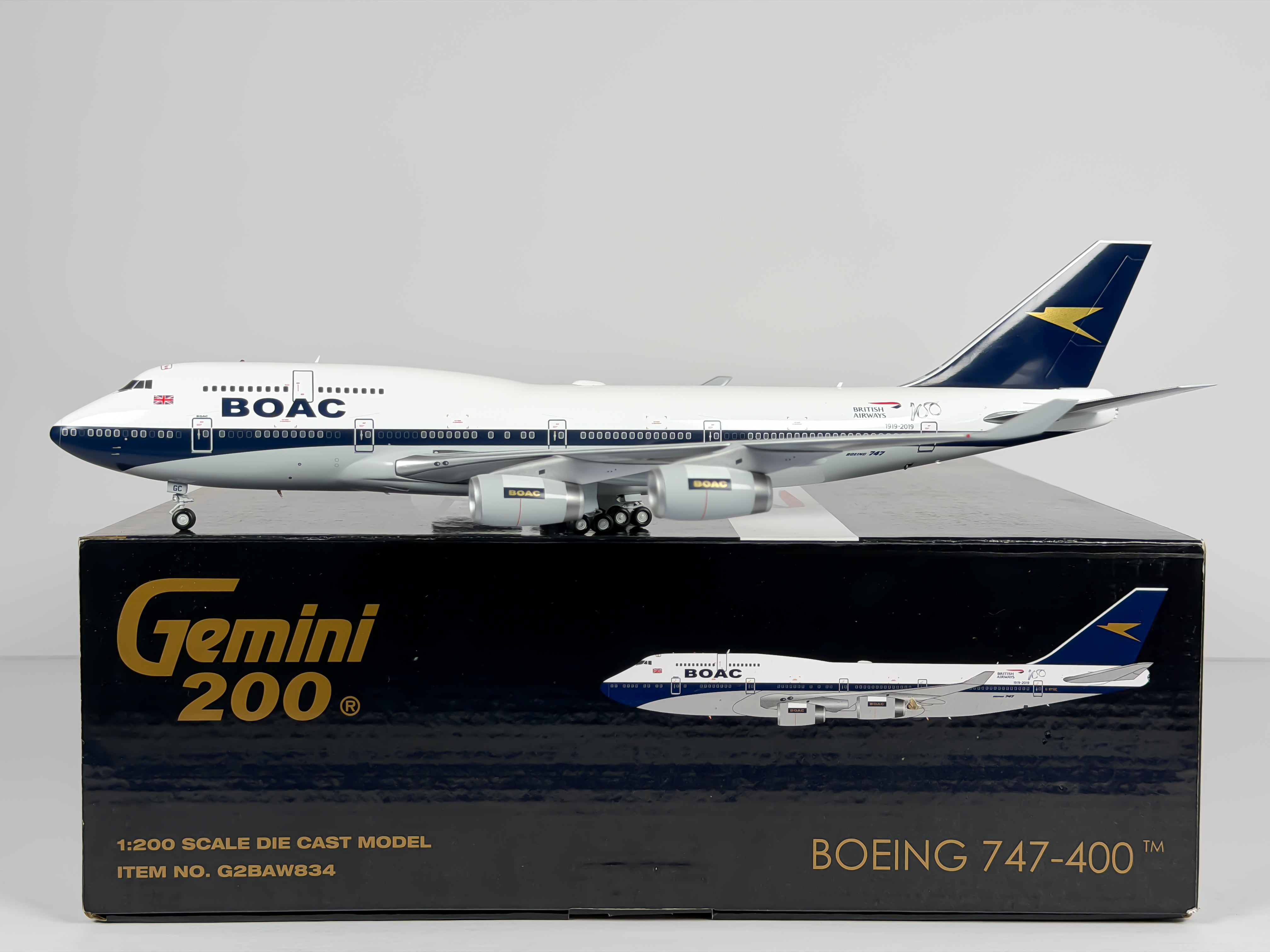 British Airways Boeing 747-400 1:200 Gemini Jets G-BYGC (G2BAW834)
