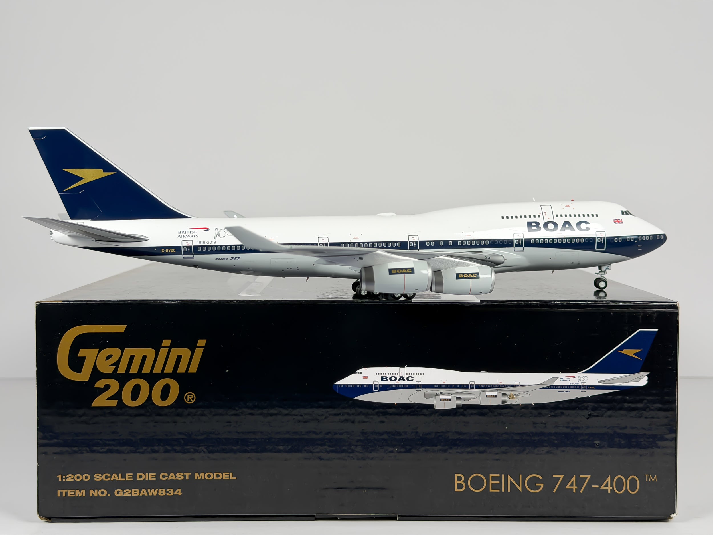 British Airways Boeing 747-400 1:200 Gemini Jets G-BYGC (G2BAW834)
