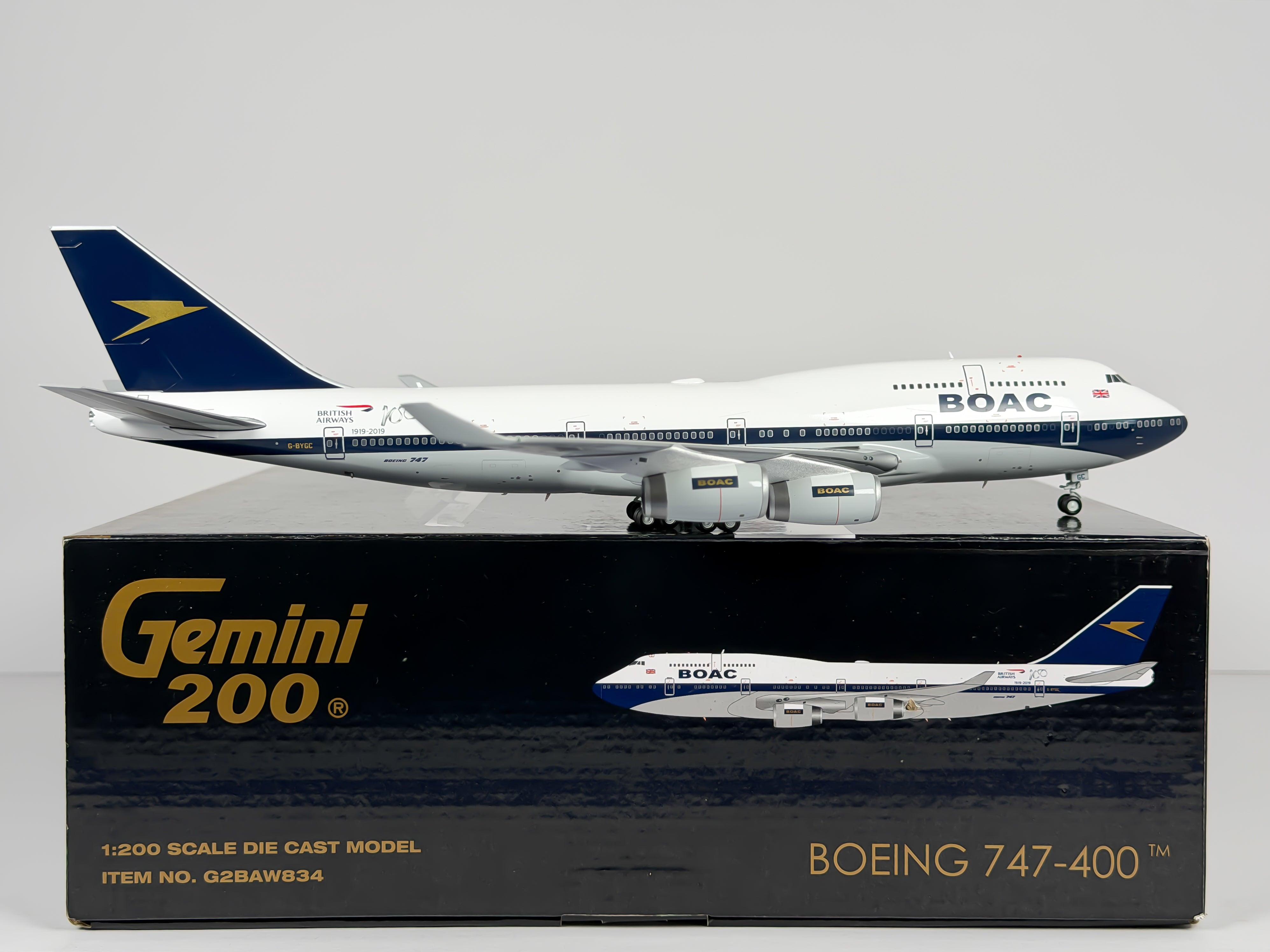 British Airways Boeing 747-400 1:200 Gemini Jets G-BYGC (G2BAW834)