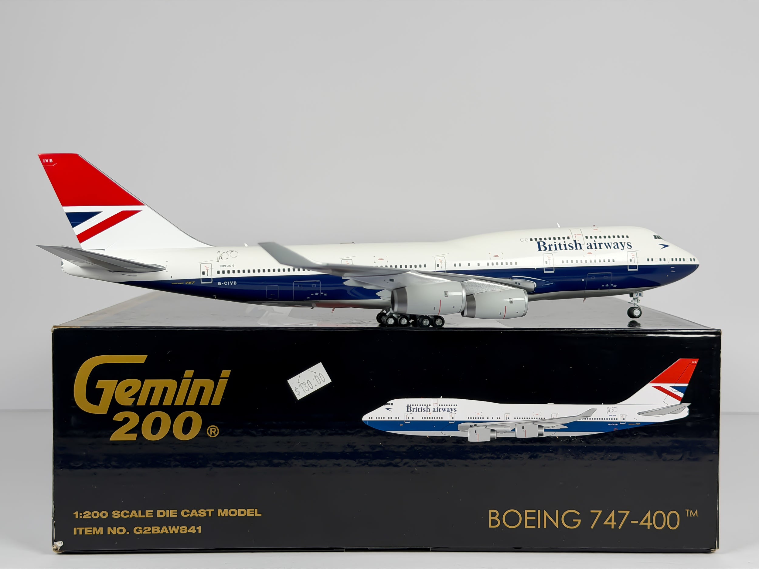 British Airways Boeing 747-400 1:200 Gemini Jets G-CIVB (G2BAW841)