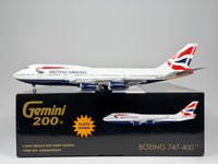 British Airways Boeing 747-400 1:200 Gemini Jets G-CIVN (G2BAW906F) (Flaps Down Version)