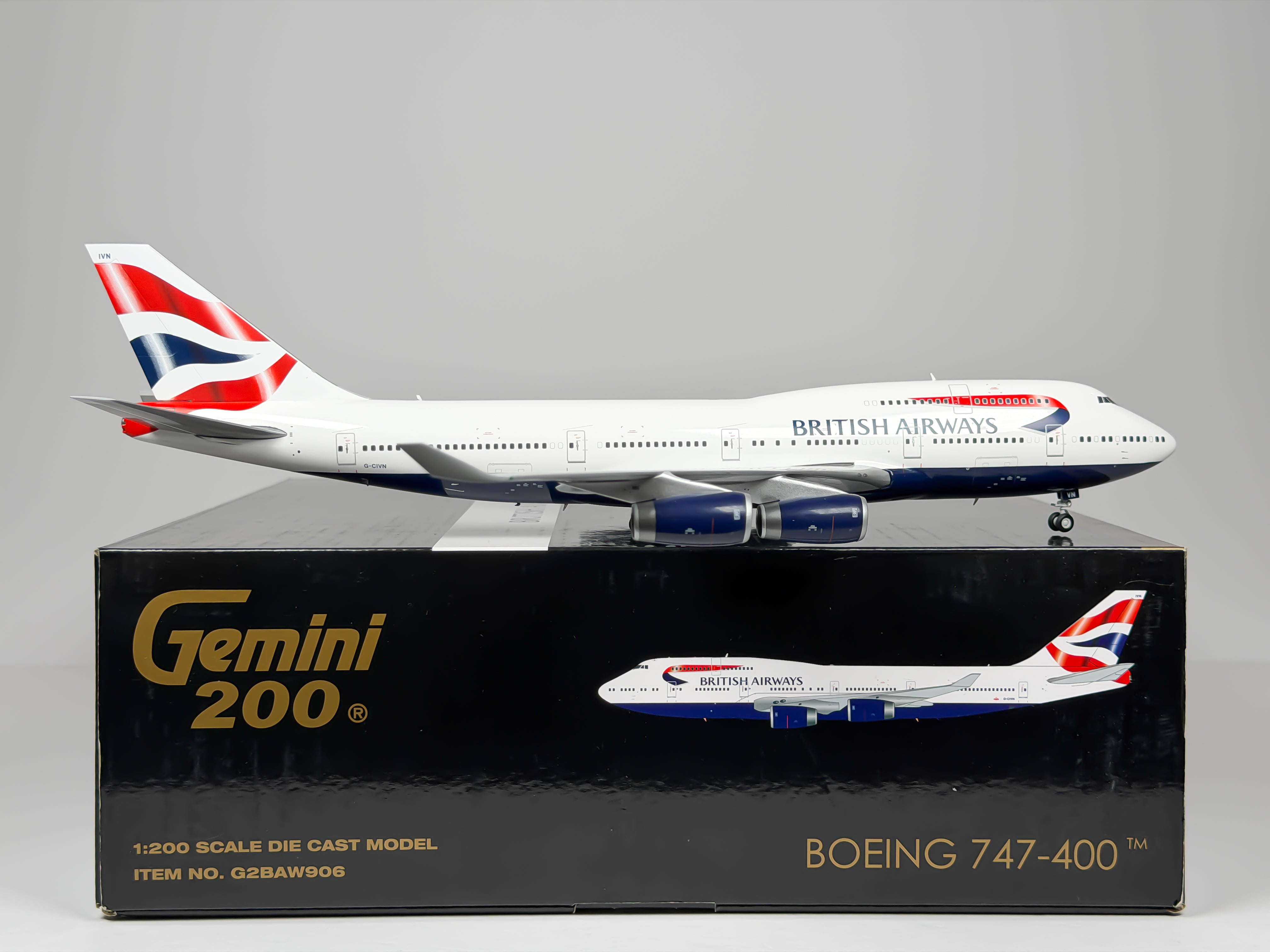 British Airways Boeing 747-400 1:200 Gemini Jets G-CIVN (G2BAW906)