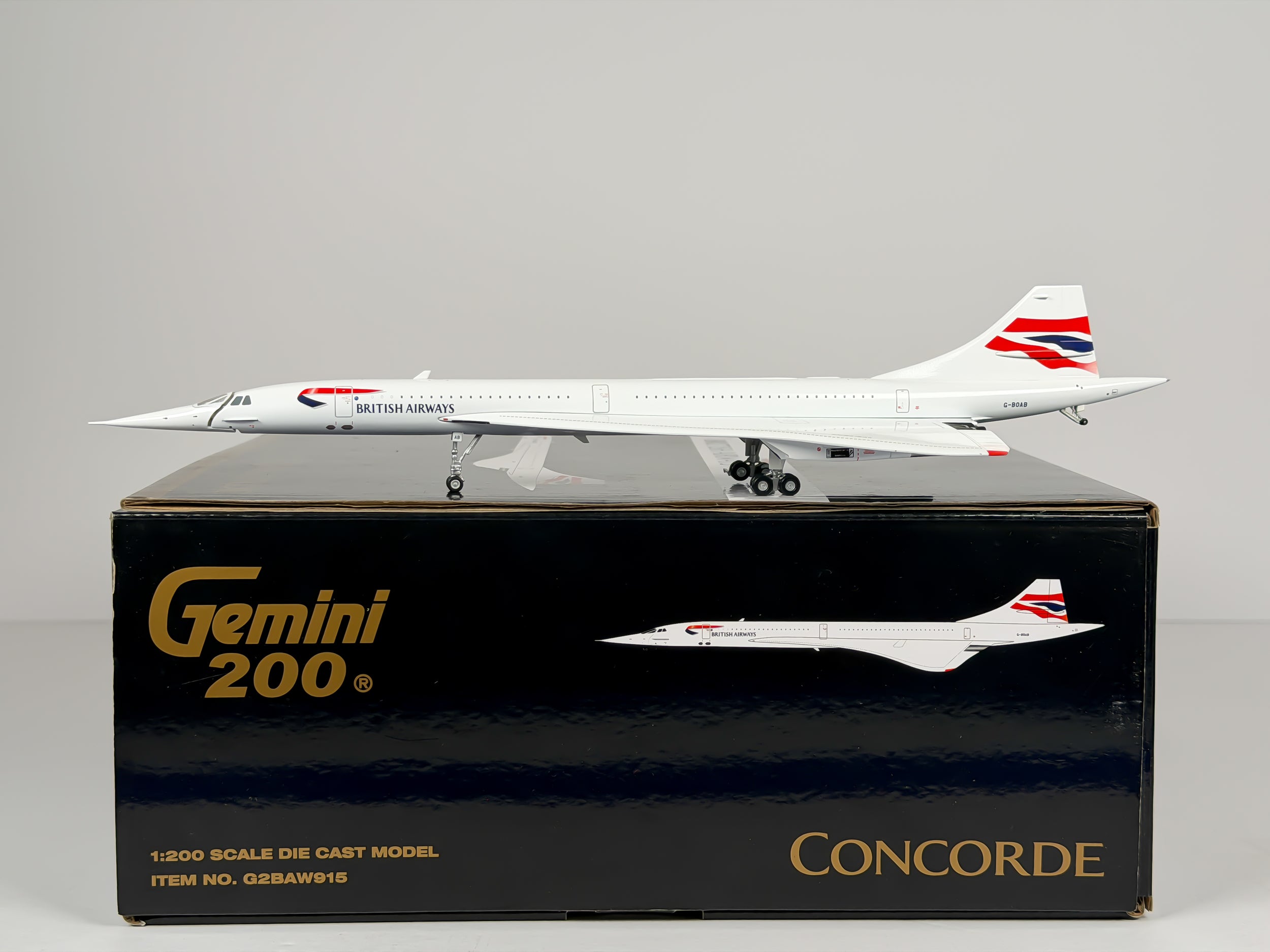 British Airways Aerospatiale/BAC Concorde 1:200 Gemini Jets G-BOAB (G2BAW915)
