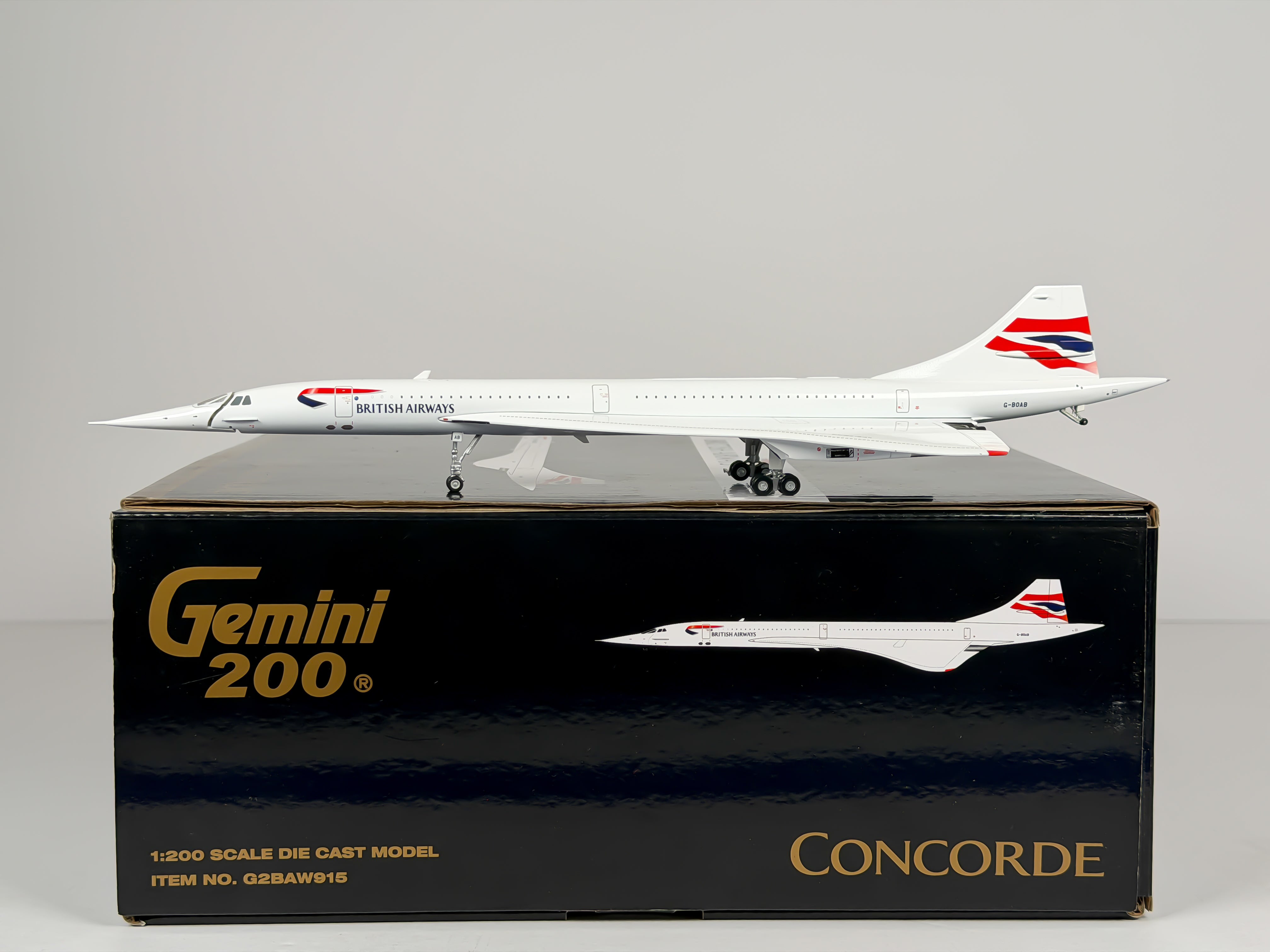 British Airways Aerospatiale/BAC Concorde 1:200 Gemini Jets G-BOAB (G2BAW915)