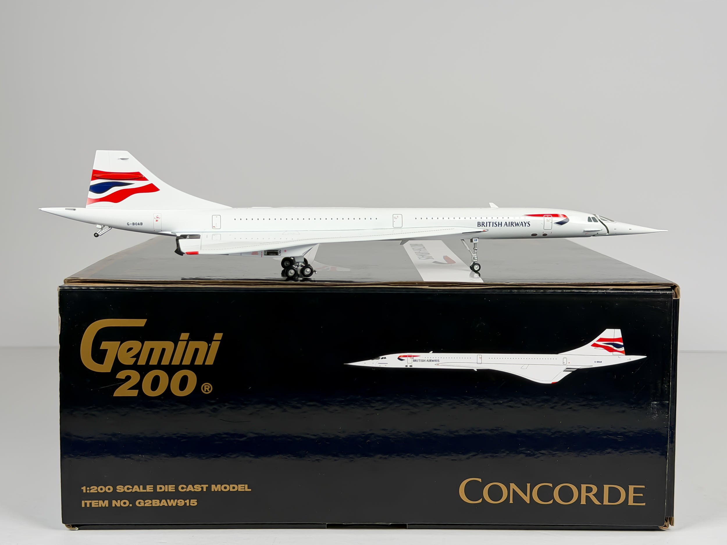 British Airways Aerospatiale/BAC Concorde 1:200 Gemini Jets G-BOAB (G2BAW915)